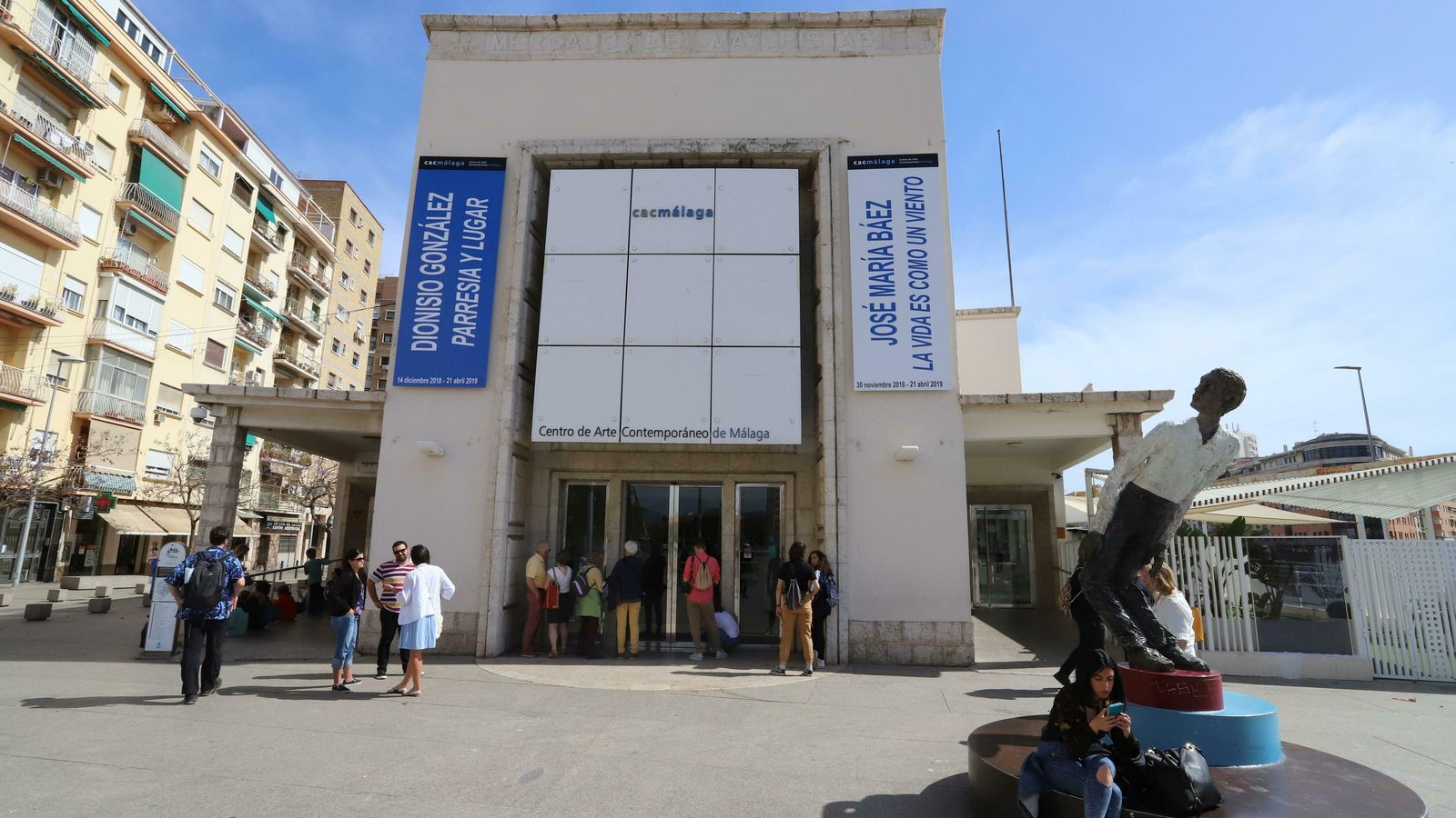 Fachada principal del Centro de Arte Contemporáneo (CAC) de Málaga.