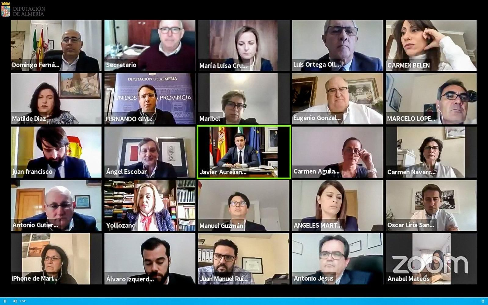 Videoconferencia con los diputados provinciales.