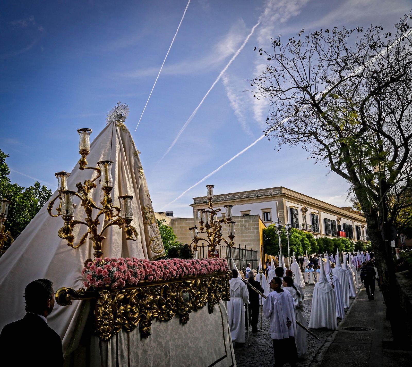 La Dolorosa, en el segundo año que sale en procesión, ayer.