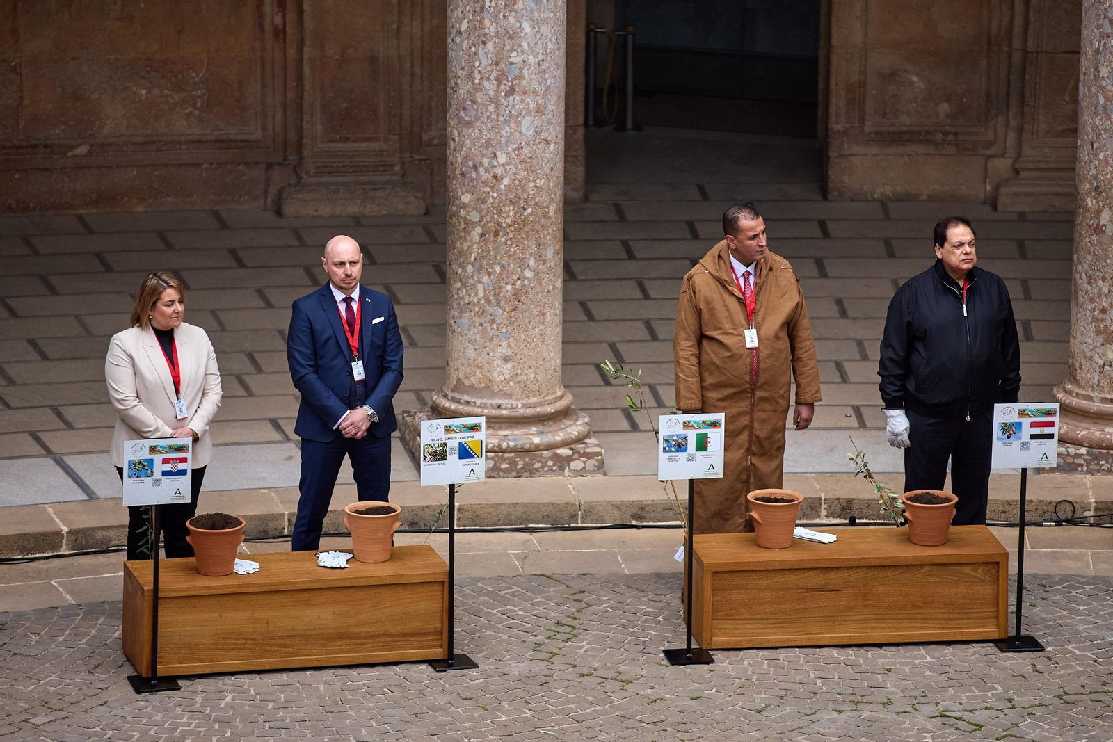 Todas las imágenes de la plantación del jardín de la paz en la Alhambra de Granada