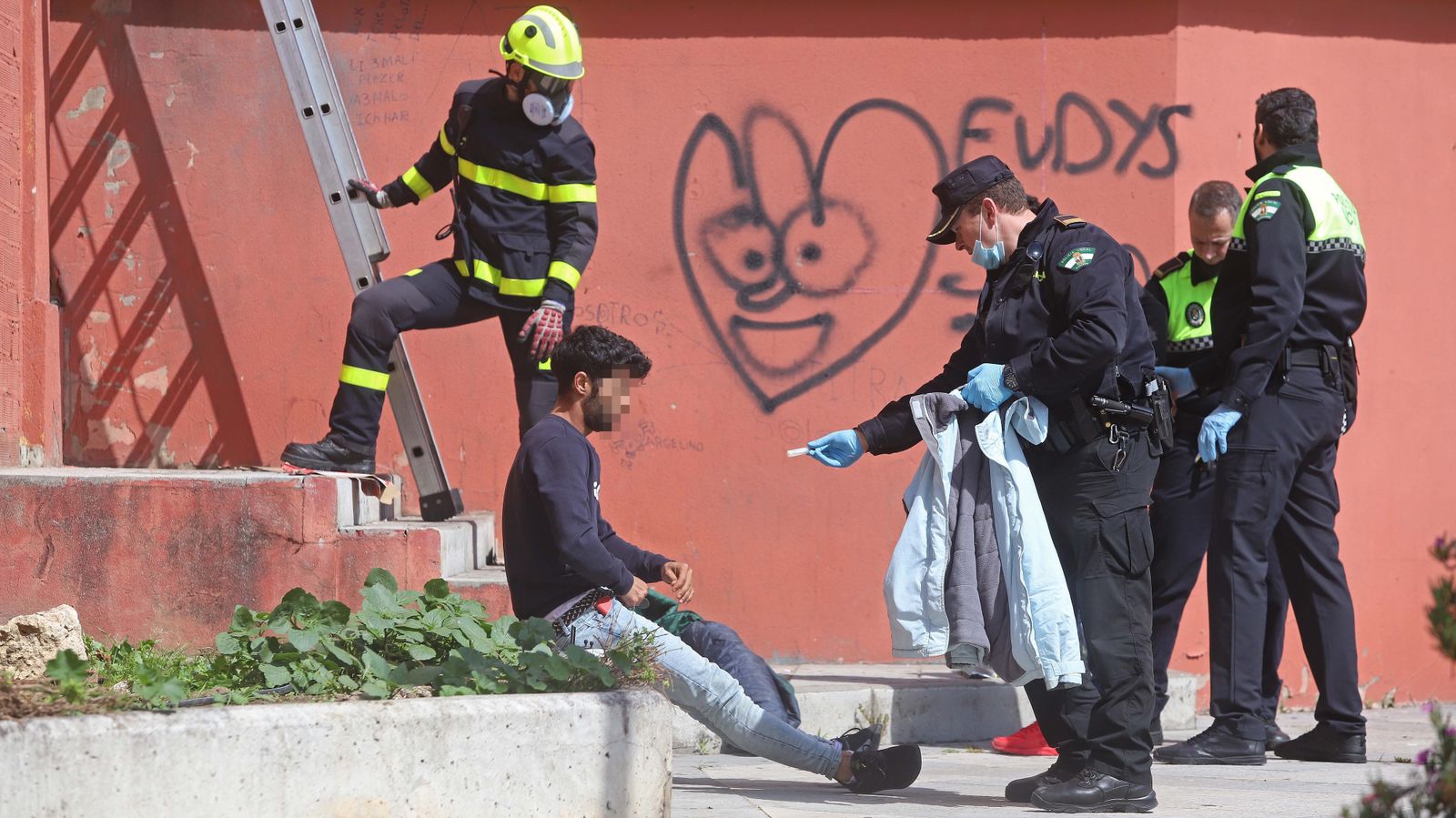 Desalojo del edificio La Escalinata