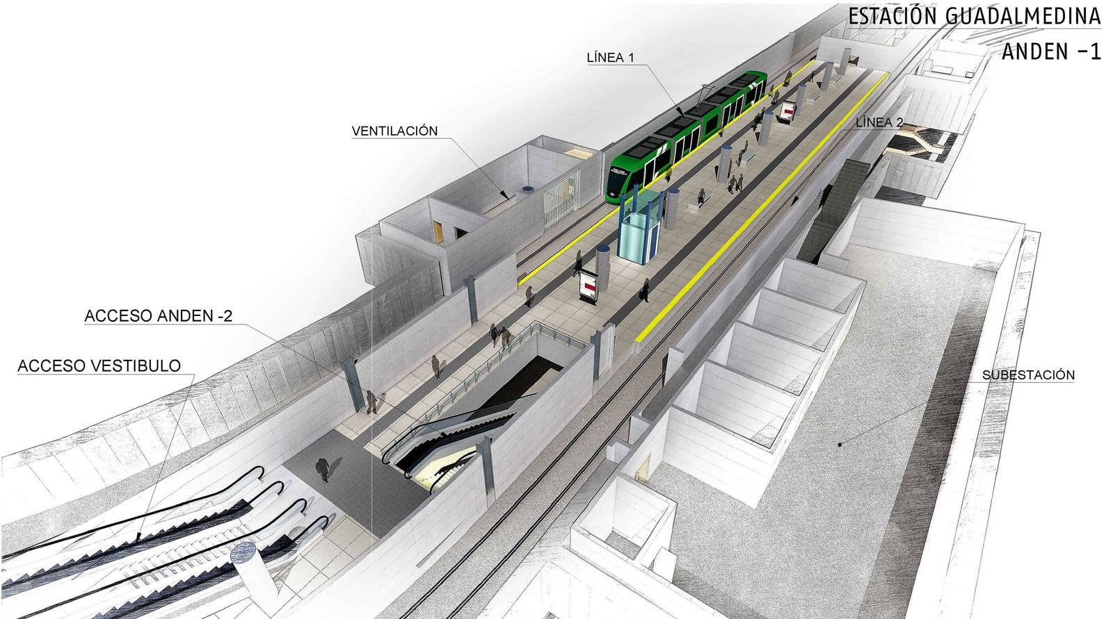 Así será la estación del Metro junto a El Corte Inglés