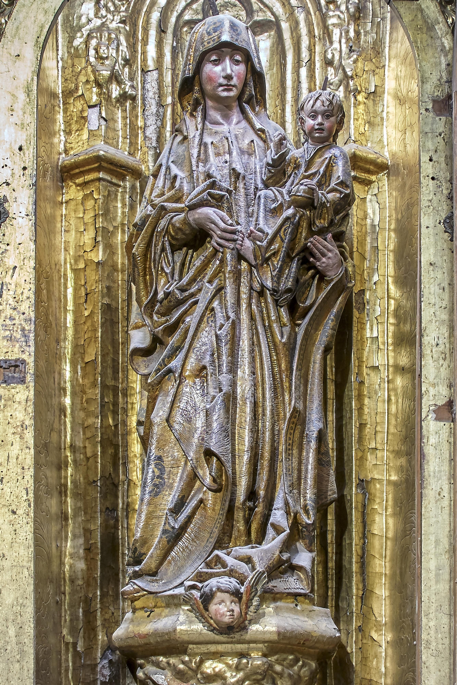 Detalle de la Virgen del Pilar.