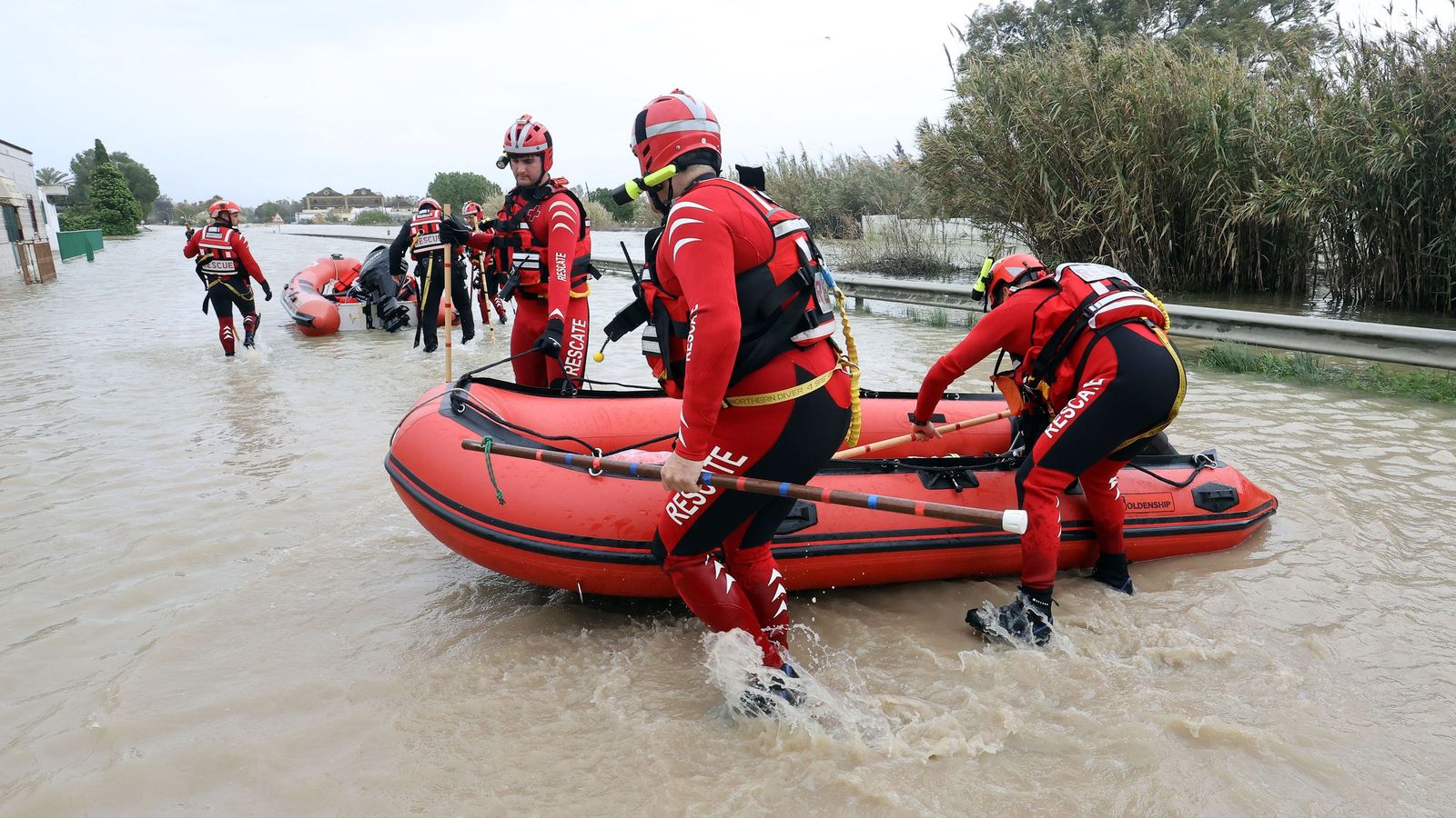 Imágenes del paseo rural por Jerez en el estreno de la borrasca Marta