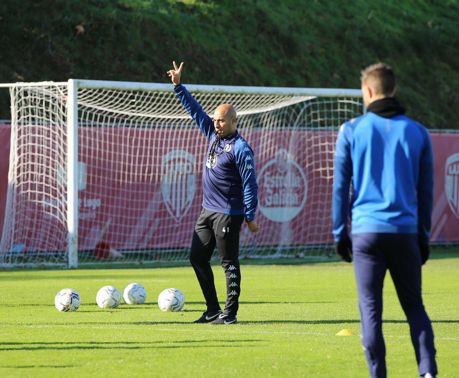 Nafti, durante un entrenamiento reciente.