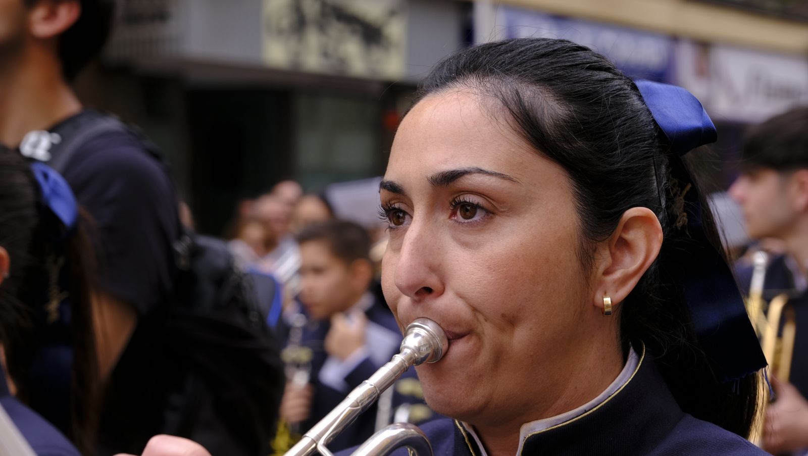 La Borriquita procesiona por las calles de Almería, en imágenes