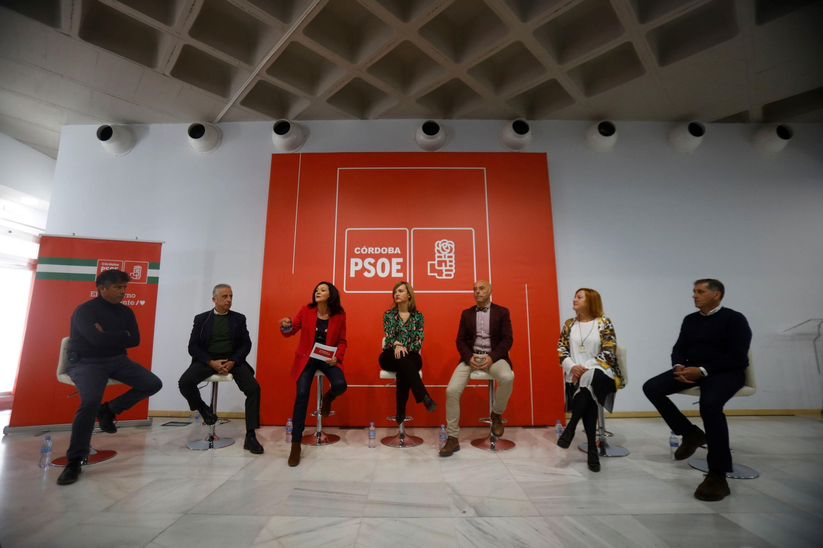 La ministra de Educación, Crespín y los alcaldables socialistas.