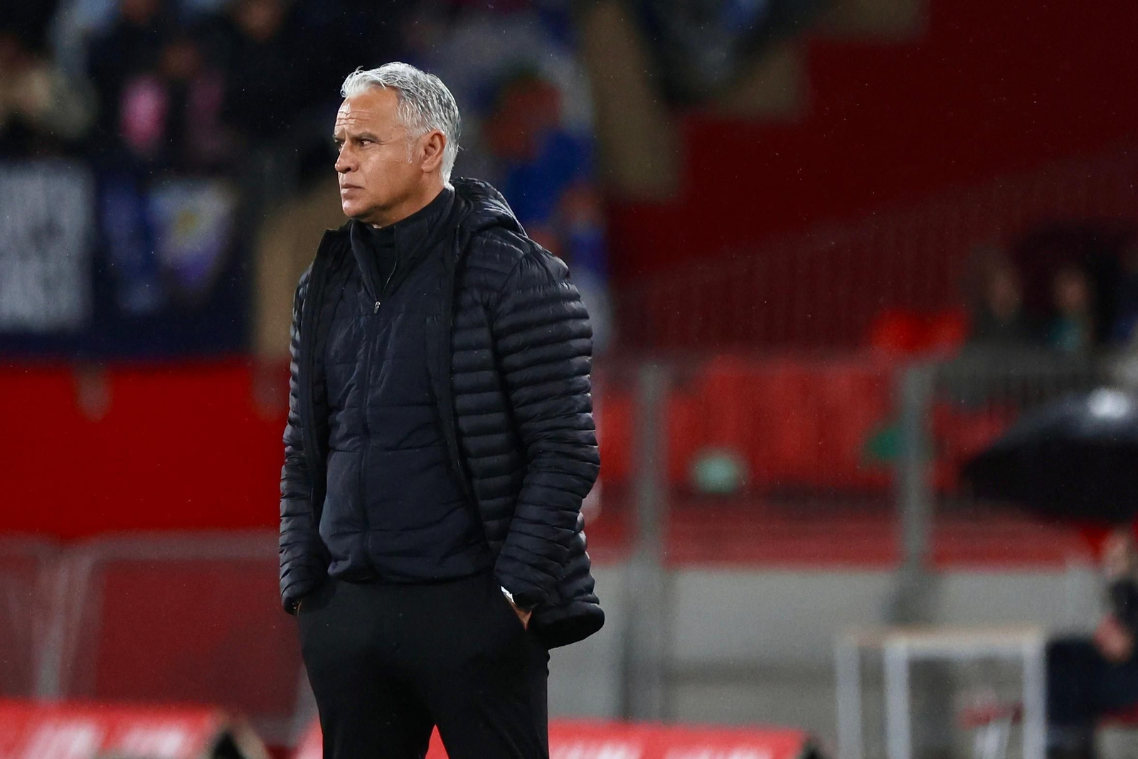 Pellicer, durante el Almería-Málaga.