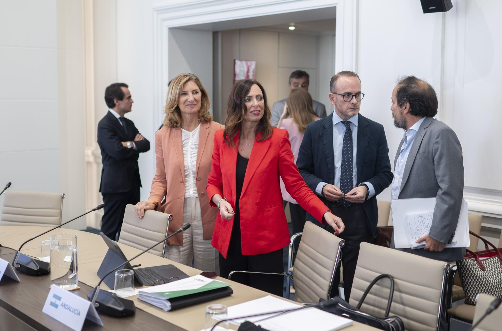 La consejera de Vivienda de la Junta, Rocío Díaz, junto a su equipo en la Conferencia Sectorial de Vivienda en Madrid.