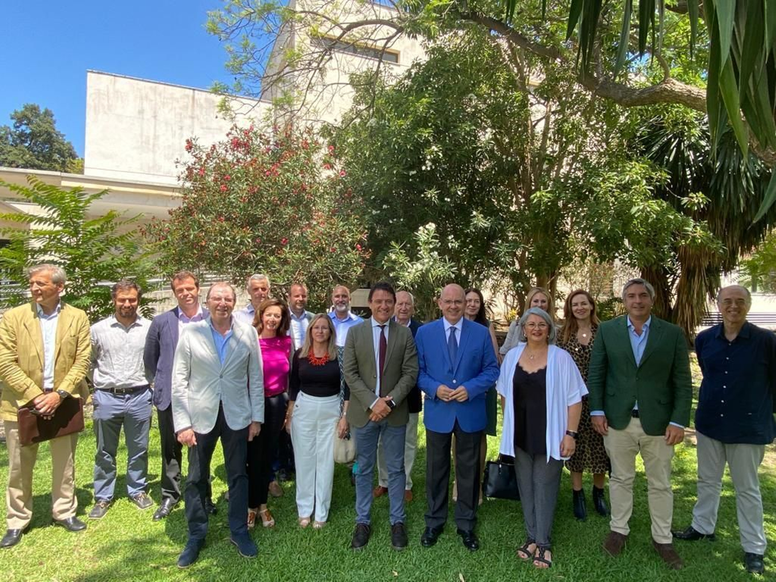 Daniel Sánchez, en su reunión con la Cámara de Comercio de Jerez.