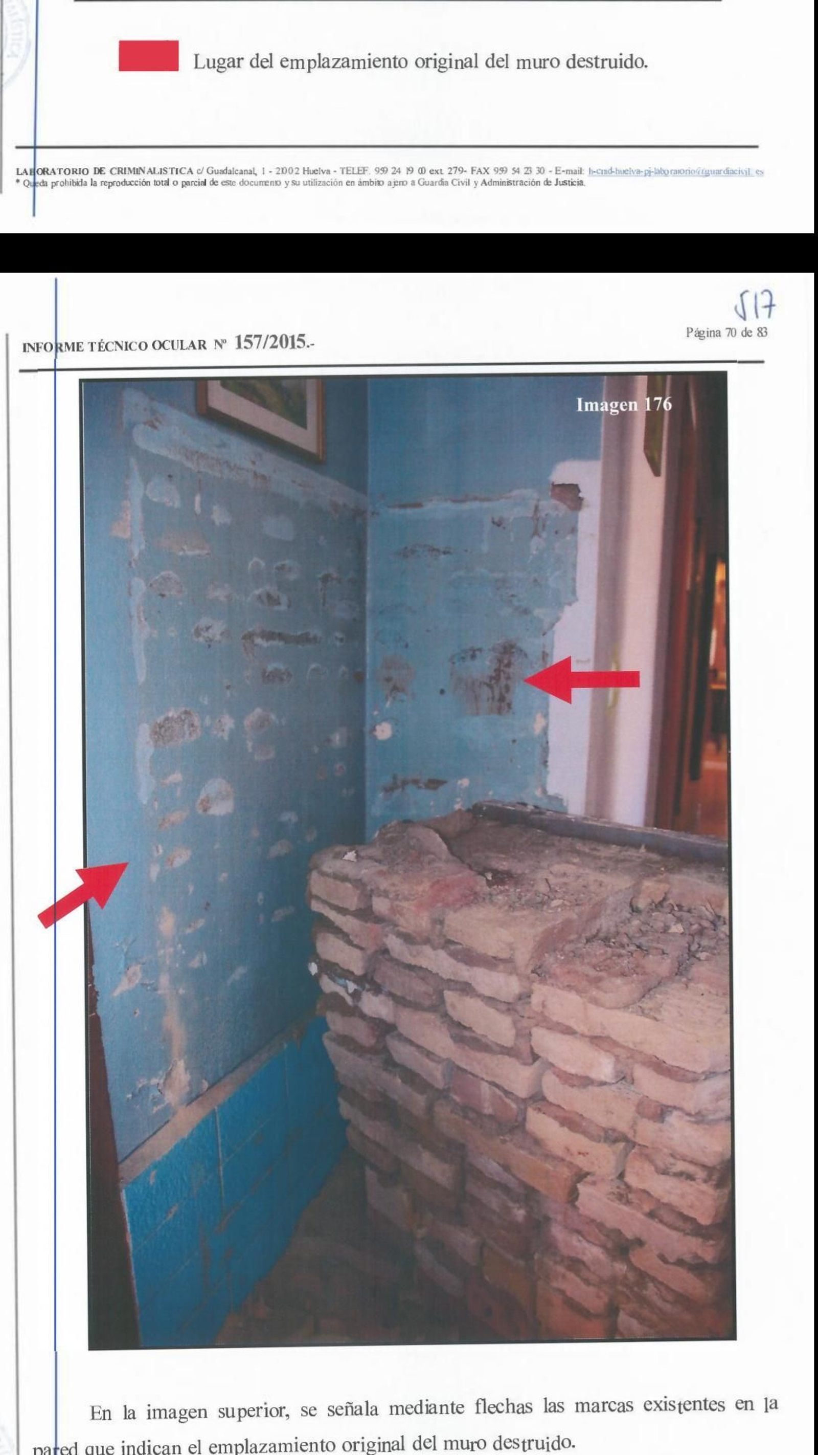 Lugar en el que se encontraba la caja fuerte, según los investigadores.