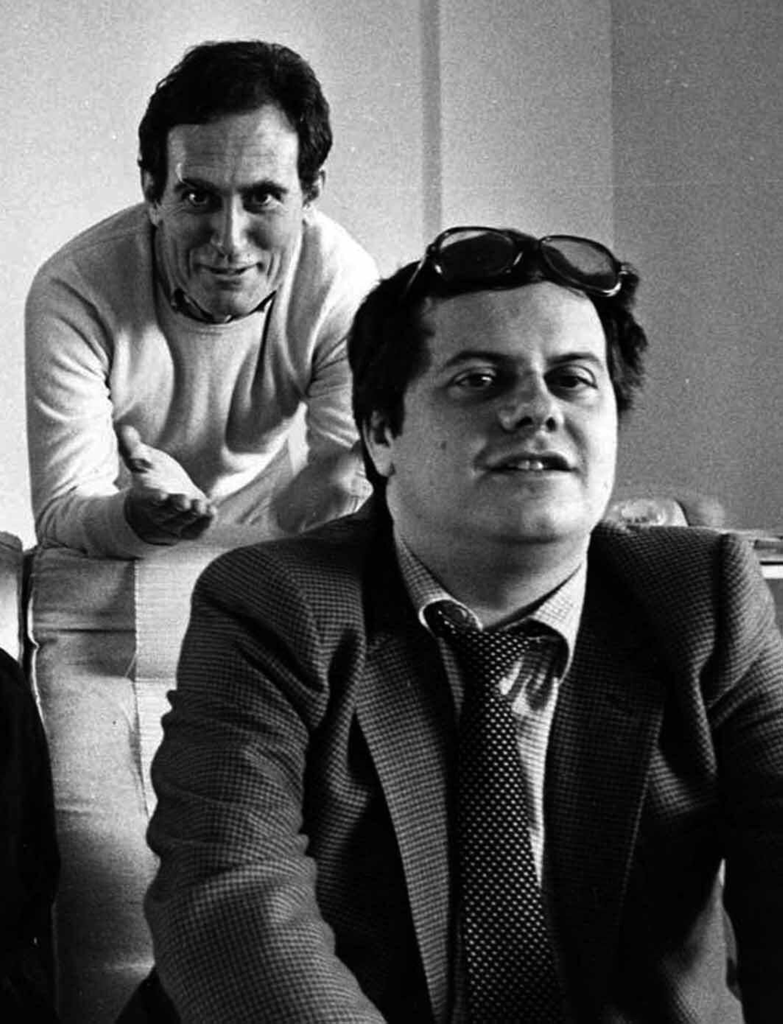 Con su buen amigo Paco Martín Morales, cuando ambos trabajaban en La Codorniz