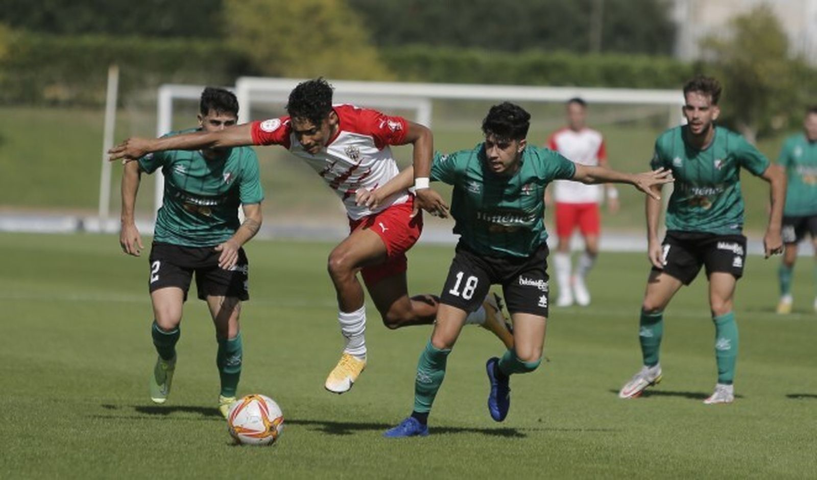 Imagen de un partido del Almería B.