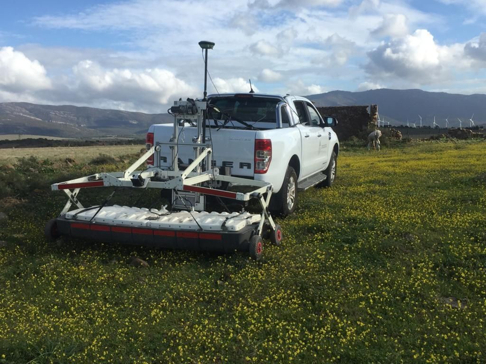 Georradar en la finca Vico, de Facinas