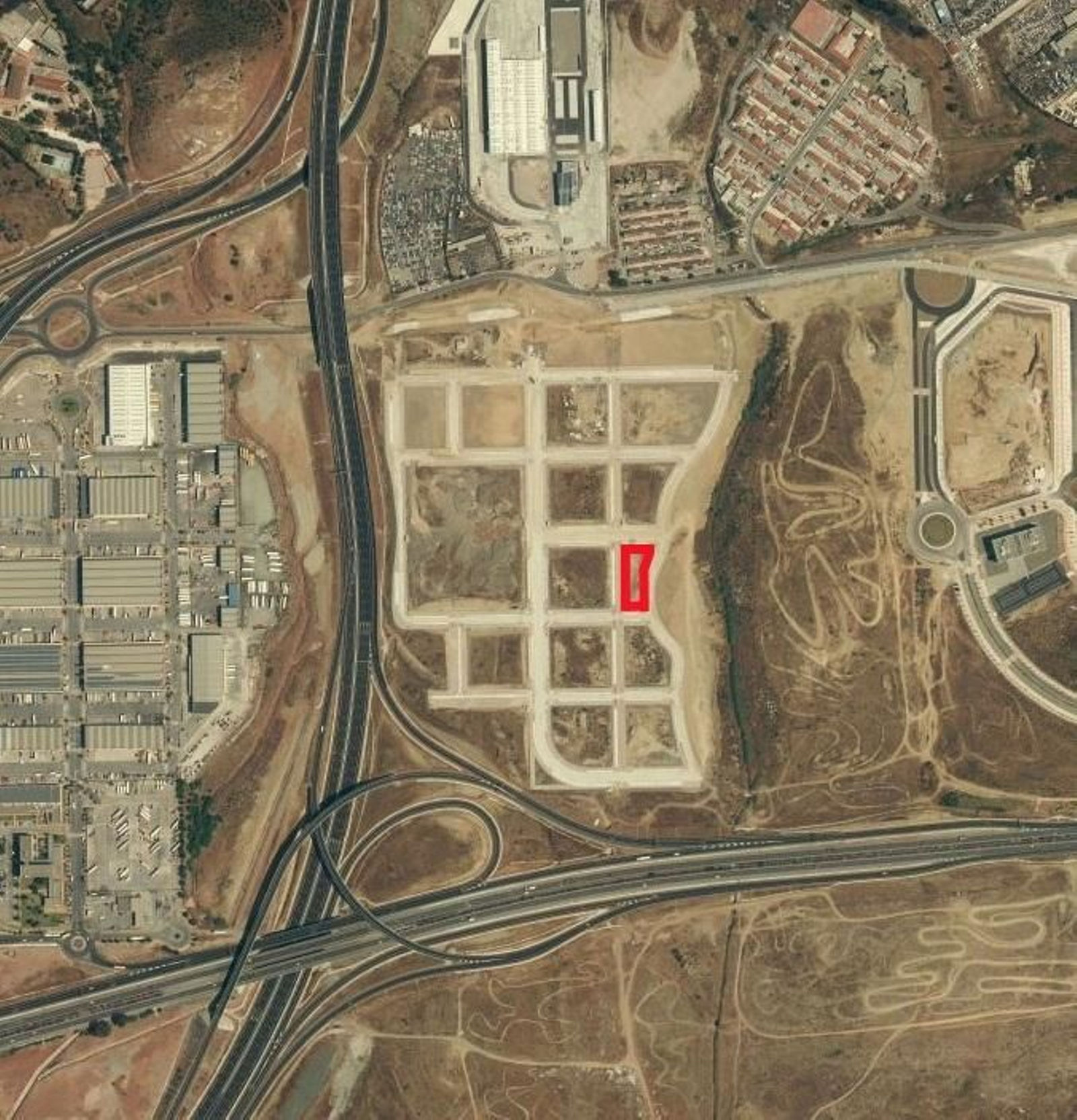 Imagen aérea de los terrenos del sector Universidad, donde se proyectan 1.001 VPO.