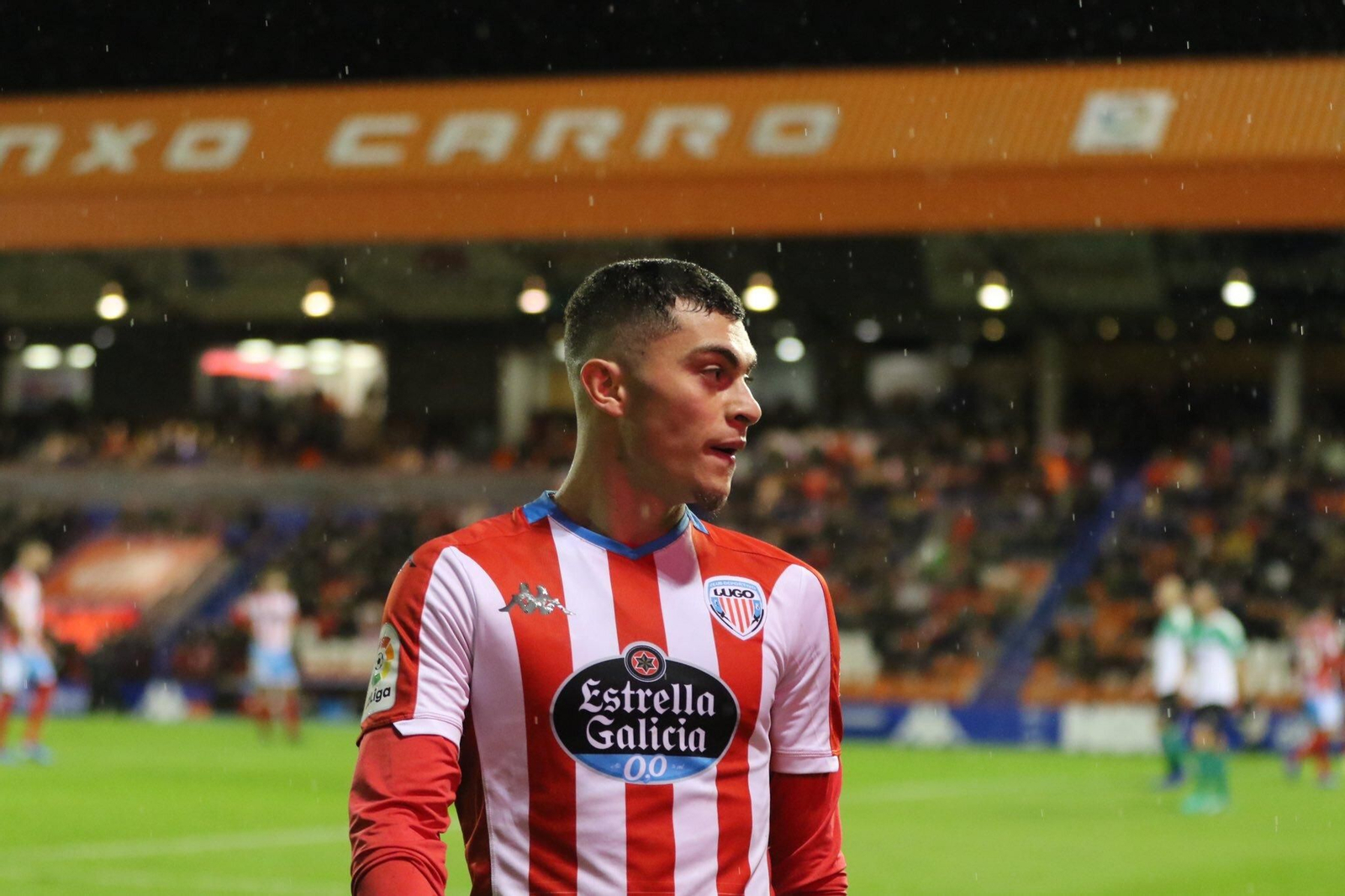 Yanis Rahmani, durante un partido con el Lugo