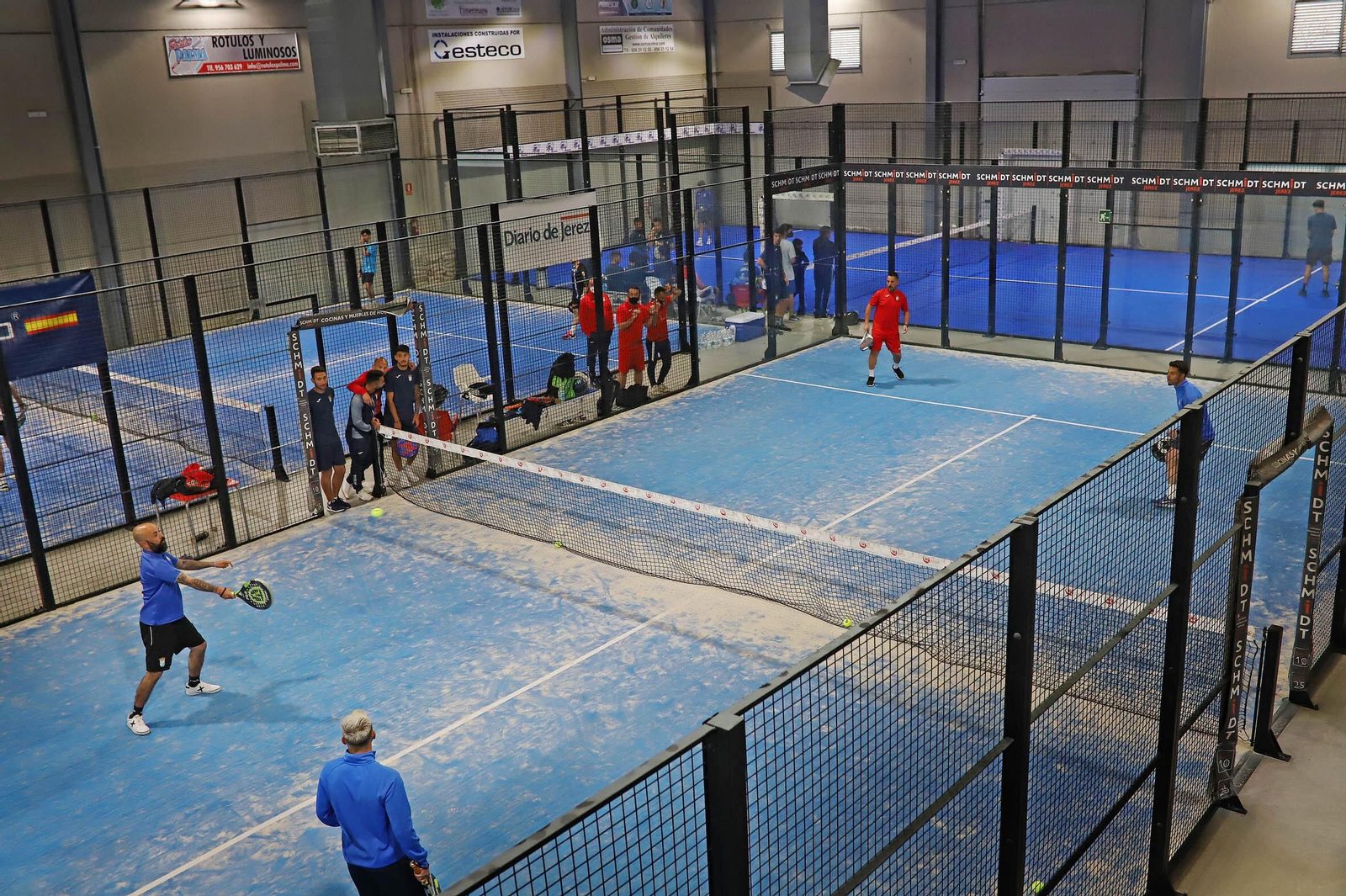 Imágenes del entrenamiento del Xerez CD en Pádel Extreme