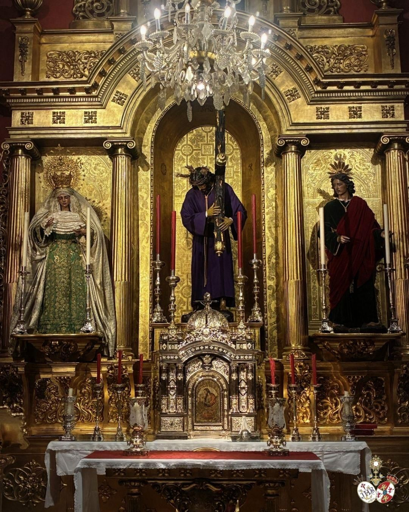 El Nazareno de San Roque ya de vuelta en su altar