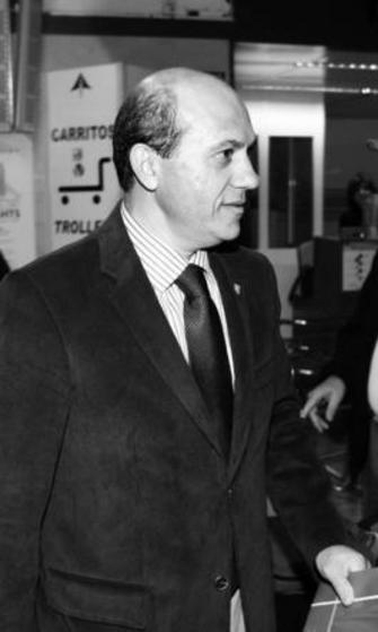 José María del Nido, ayer antes de salir de Sevilla.