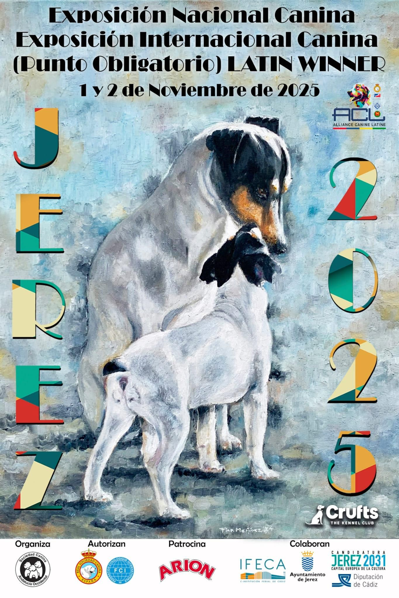 Cartel de la exposición canina.