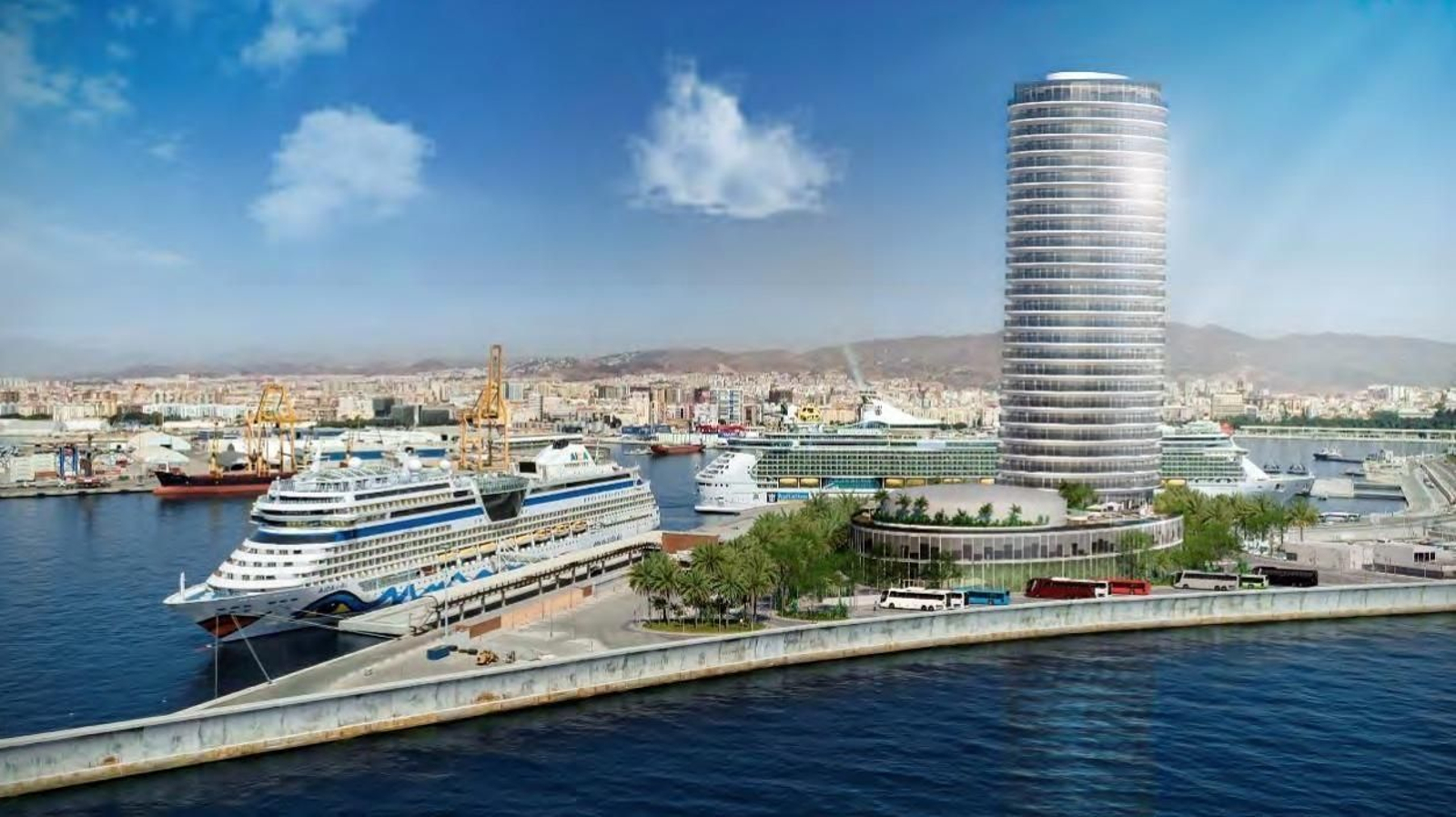 Una de las infografías del nuevo diseño previsto para el hotel del puerto.
