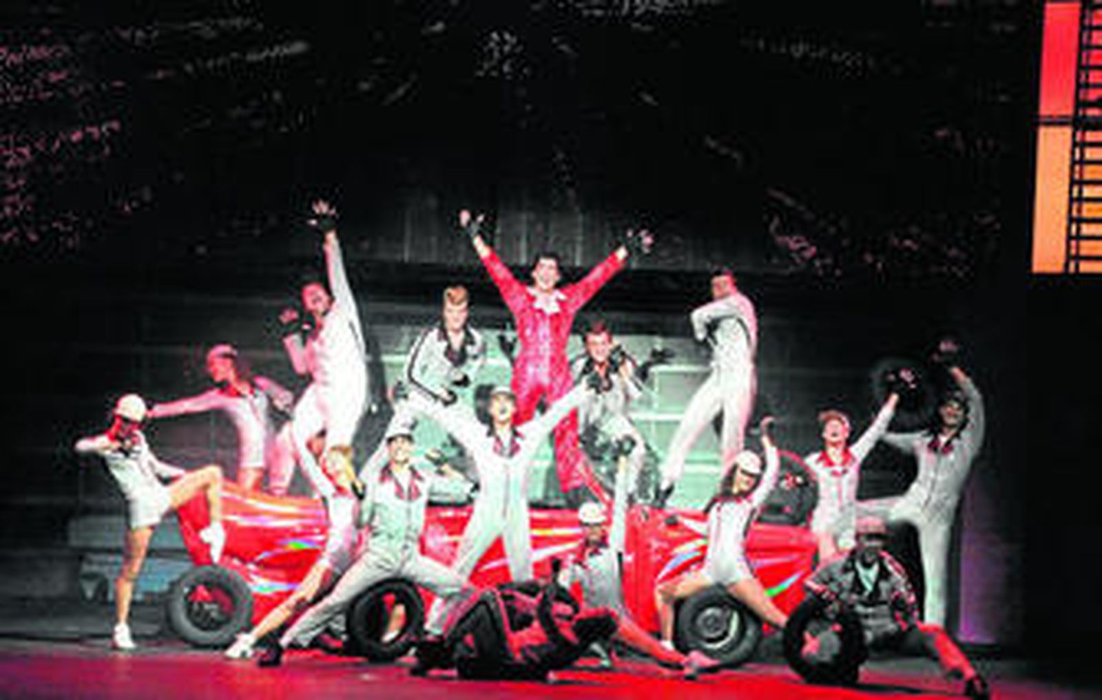 Una de las escenas de 'Grease, el musical'.