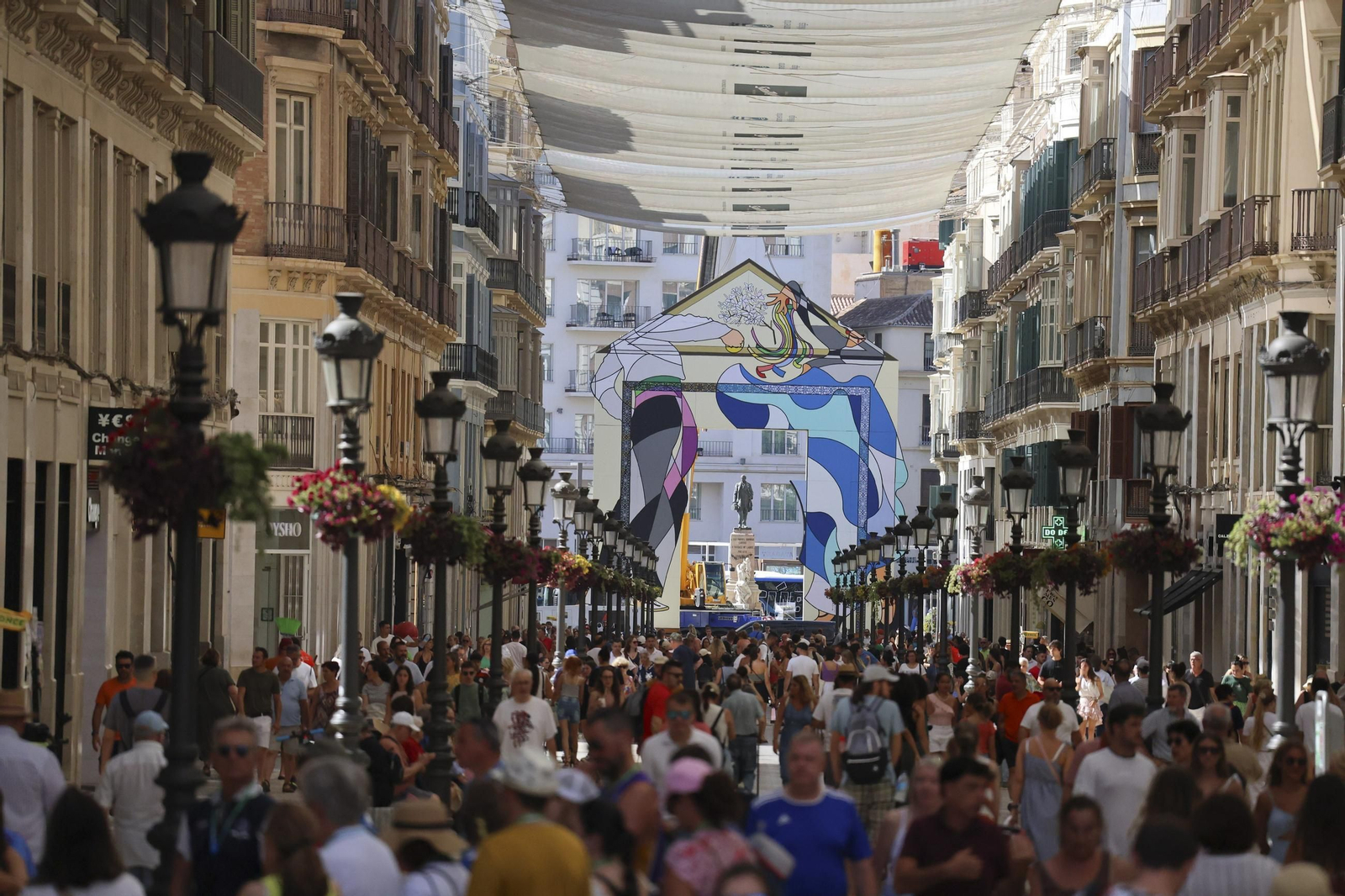 Calle Larios durante la Feria de Málaga.