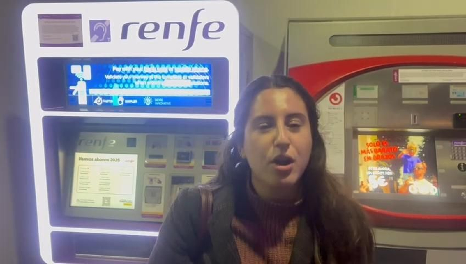 Marina Bernal, pasajera afectada del tren Huelva-Sevilla.