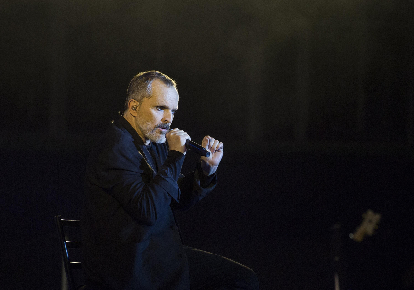 Miguel Bosé, en uno de sus recientes conciertos celebrados en Santo Domingo.