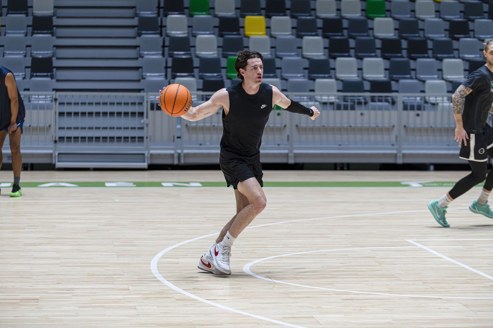 Guillermo Vergara, en uno de sus primeros entrenamientos en el Olivo Arena.