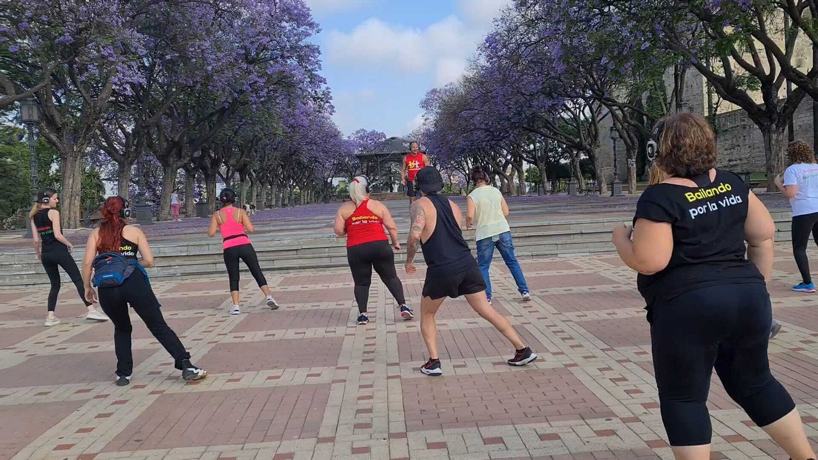 'Dancing for life', una de las iniciativas de hacer deporte al aire libre en Jerez.