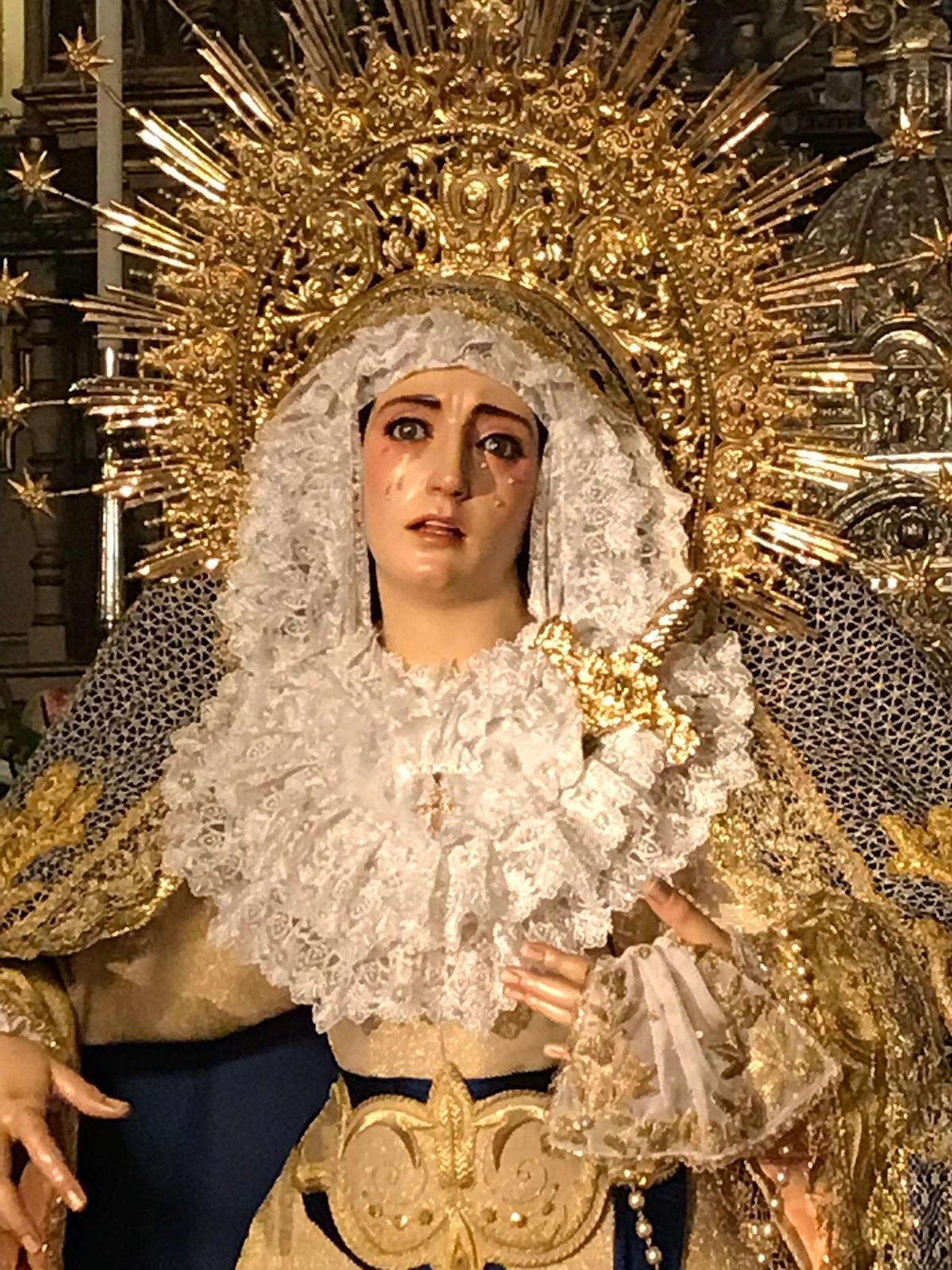 La Virgen de las Lágrimas procesiona el Domingo de Ramos por la tarde