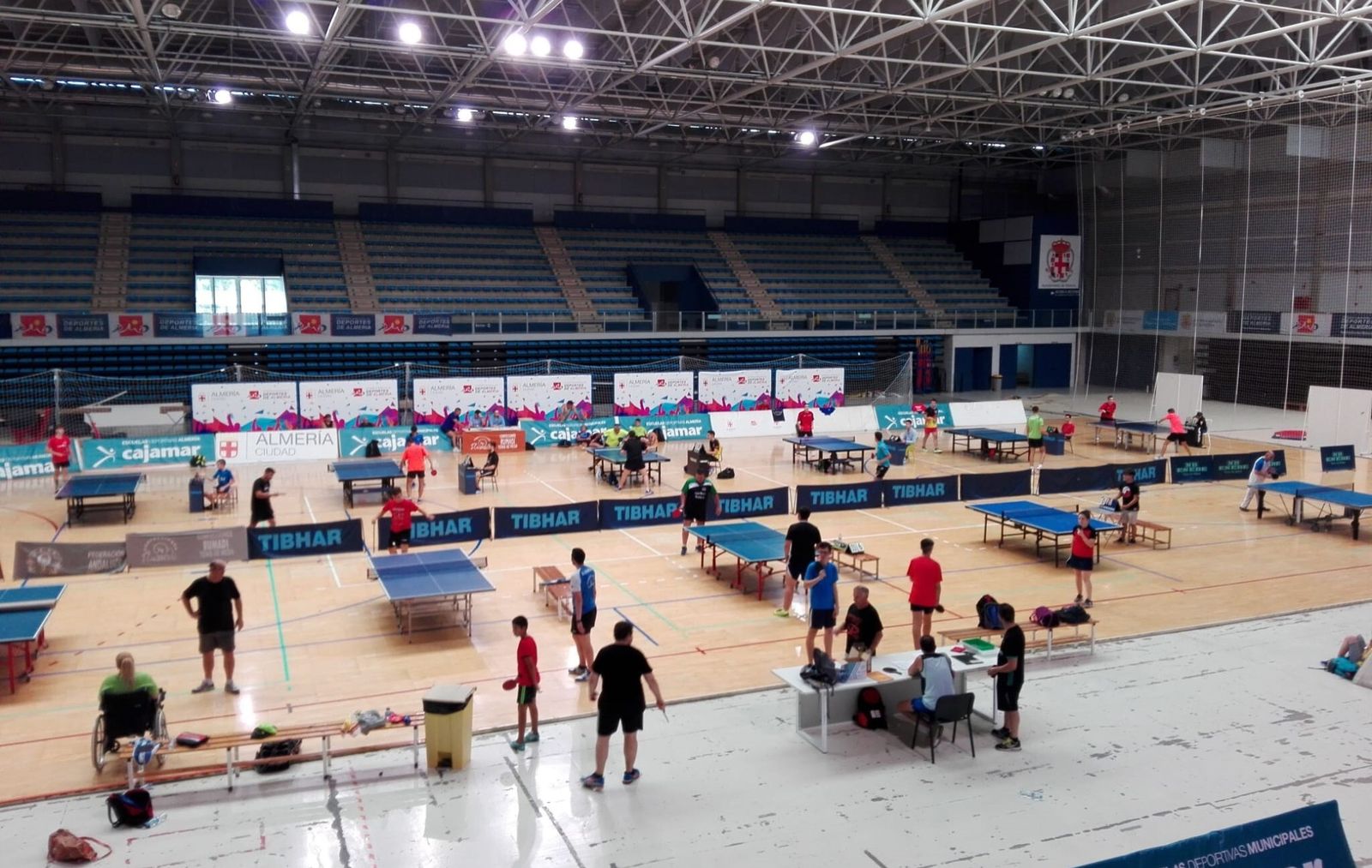Imagen de archivo del torneo de tenis de mesa en el Palacio de los Juegos Mediterráneos