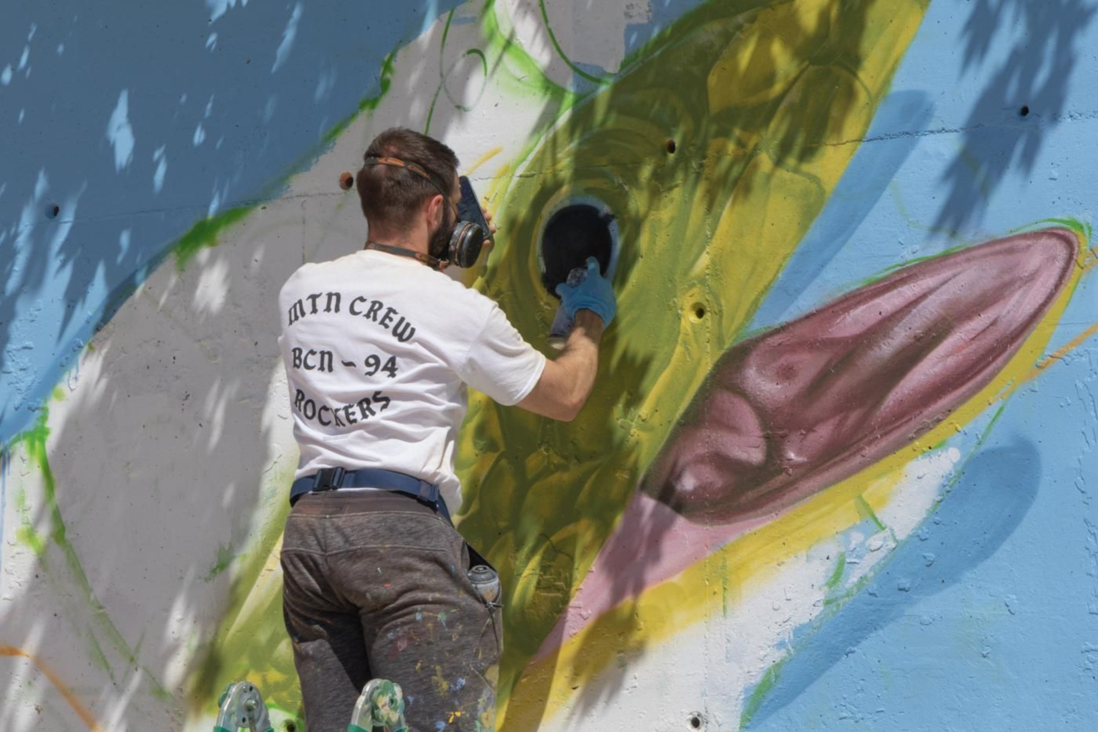 Así ha quedado el mural 'Pintando por Jaén' en el Parque Andrés de Vandelvira