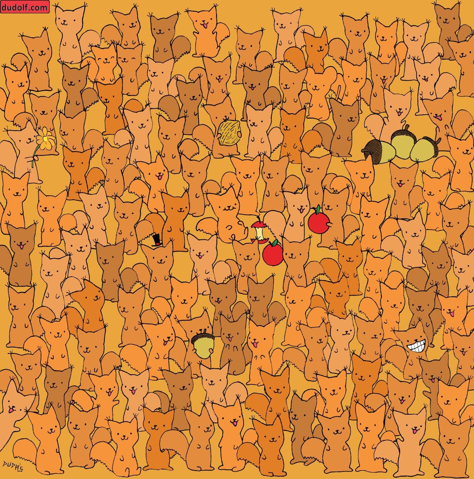 Acertijo de ratón entre ardillas de Dudolf