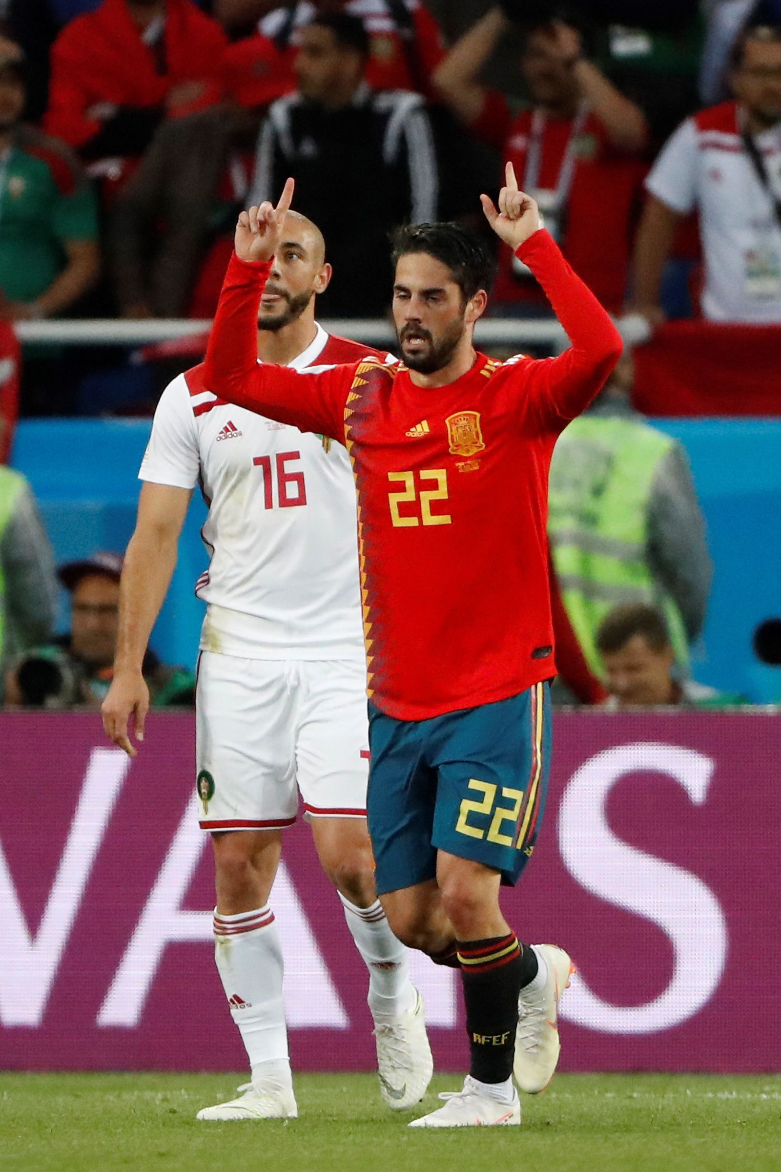 Las imágenes del España-Marruecos