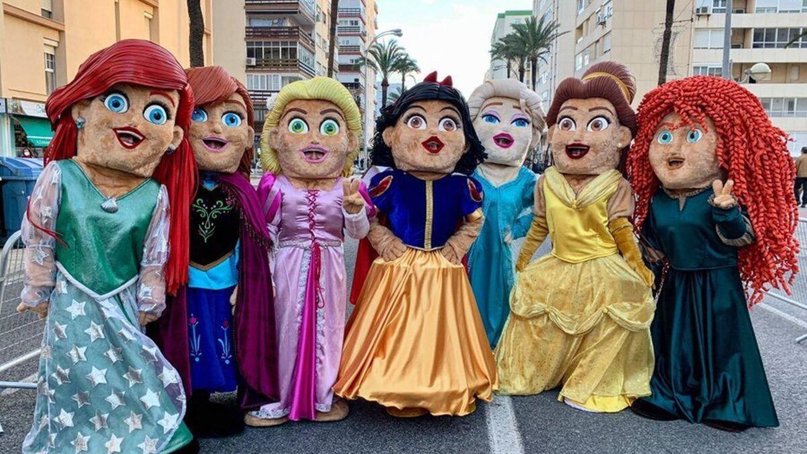 Las princesas Disney de la cabalgata de Cádiz de 2022
