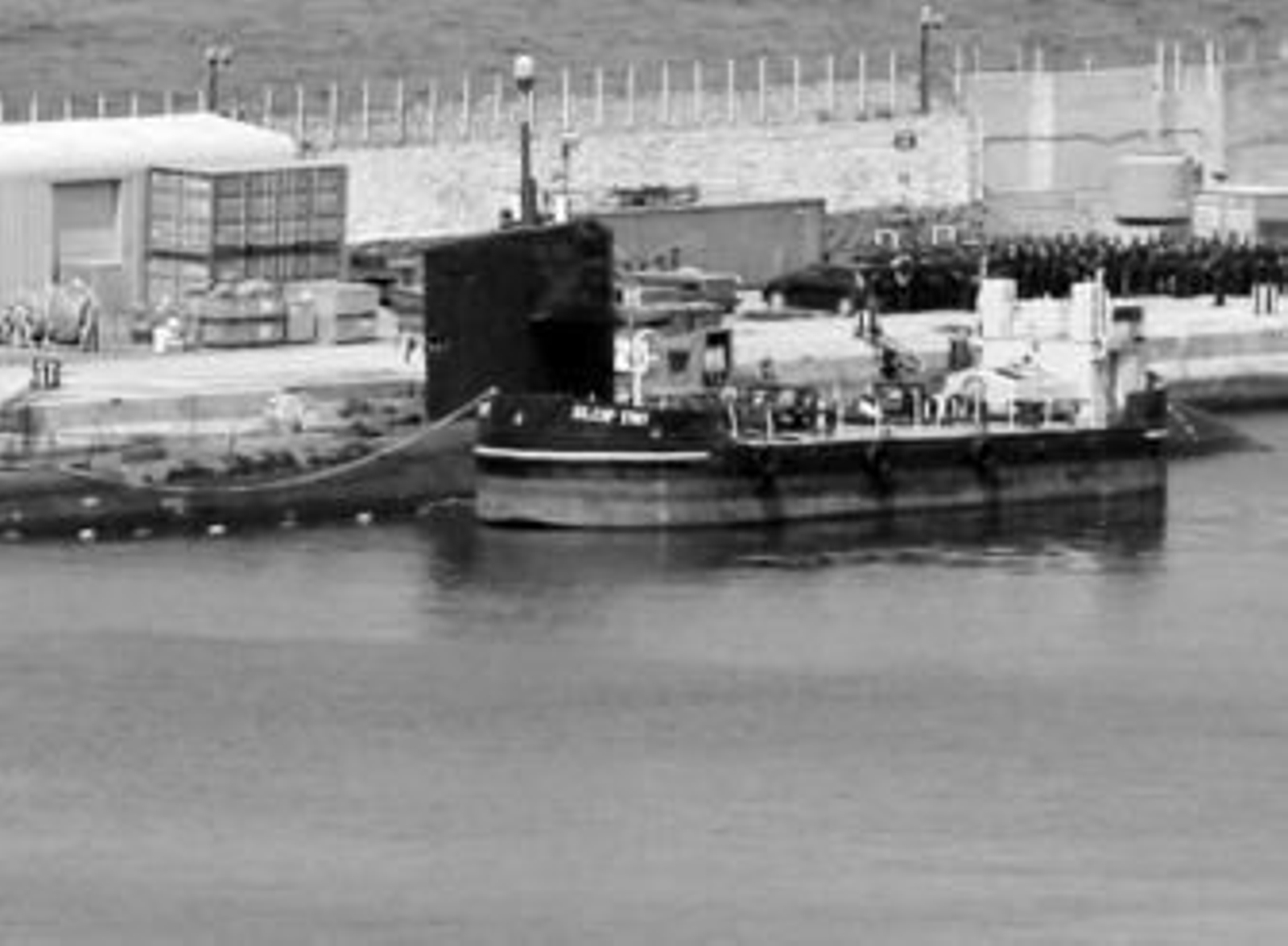 Imagen del submarino 'USS Dallas', ayer en el Peñón.