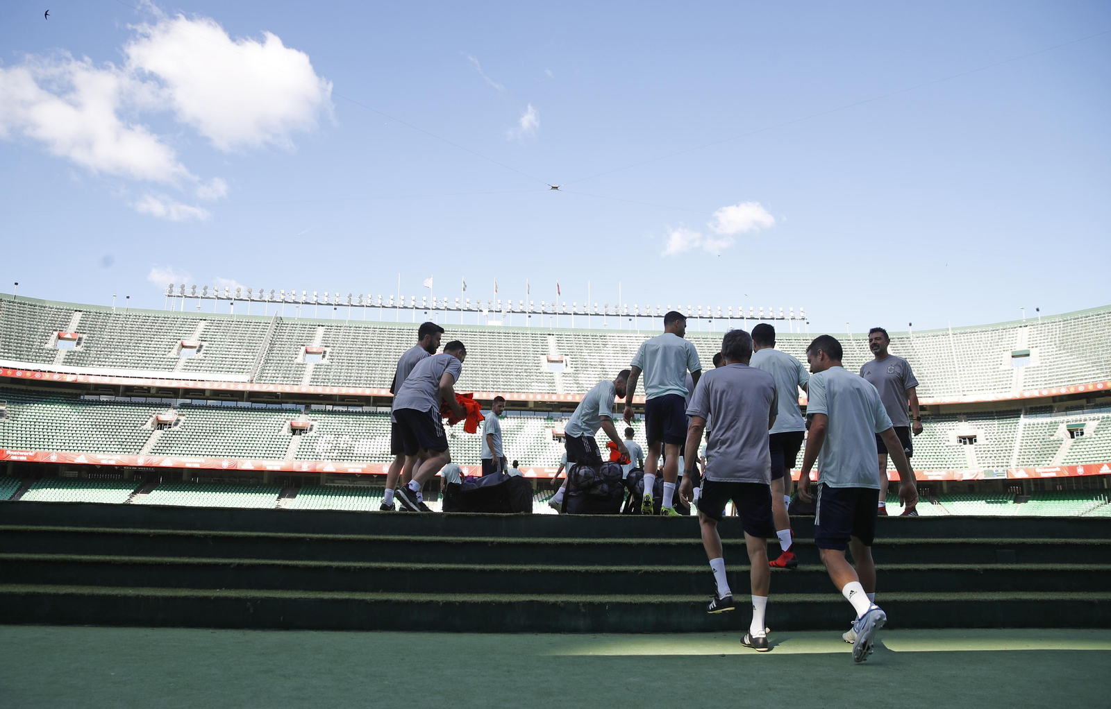 Las imágenes de la selección española en Sevilla