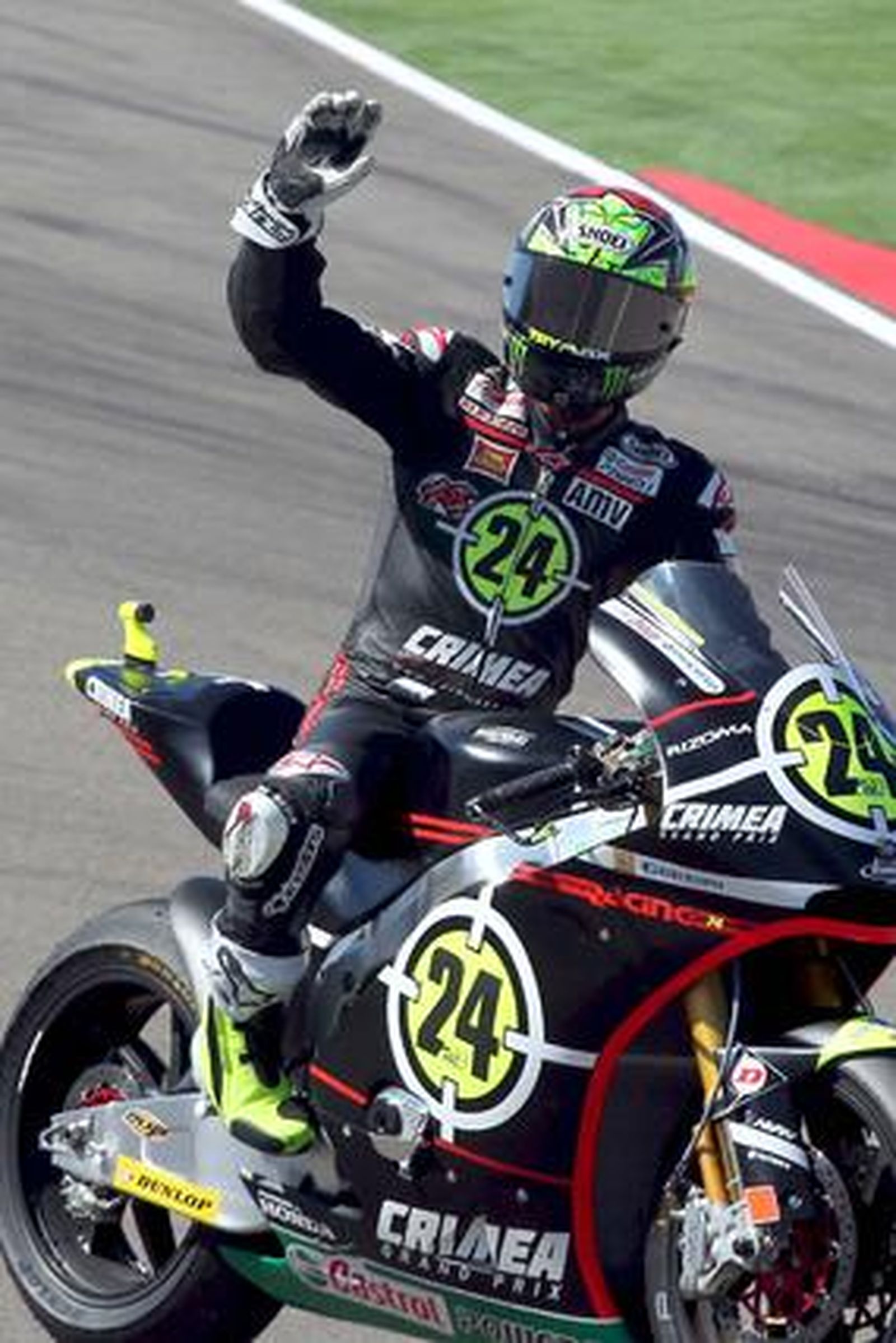 Toni Elías, cuarto en Moto 2 en el Gran Premio de Aragón.

Foto: Efe