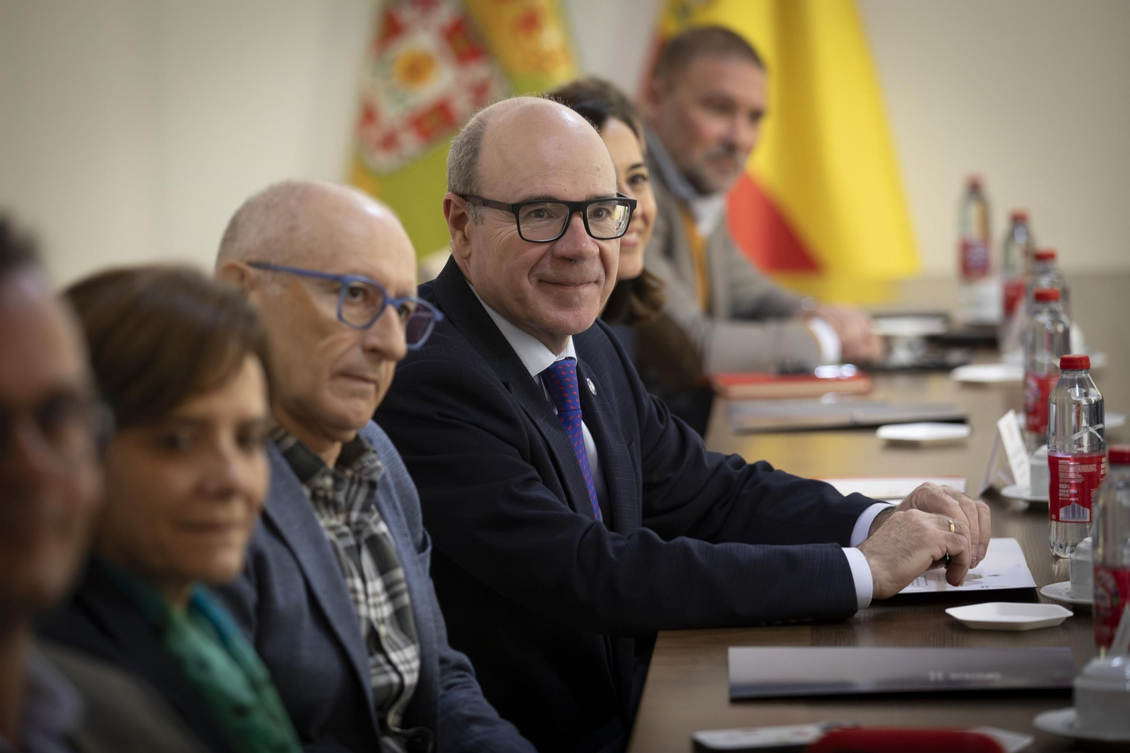 Pedro Mercado, durante una reunión
