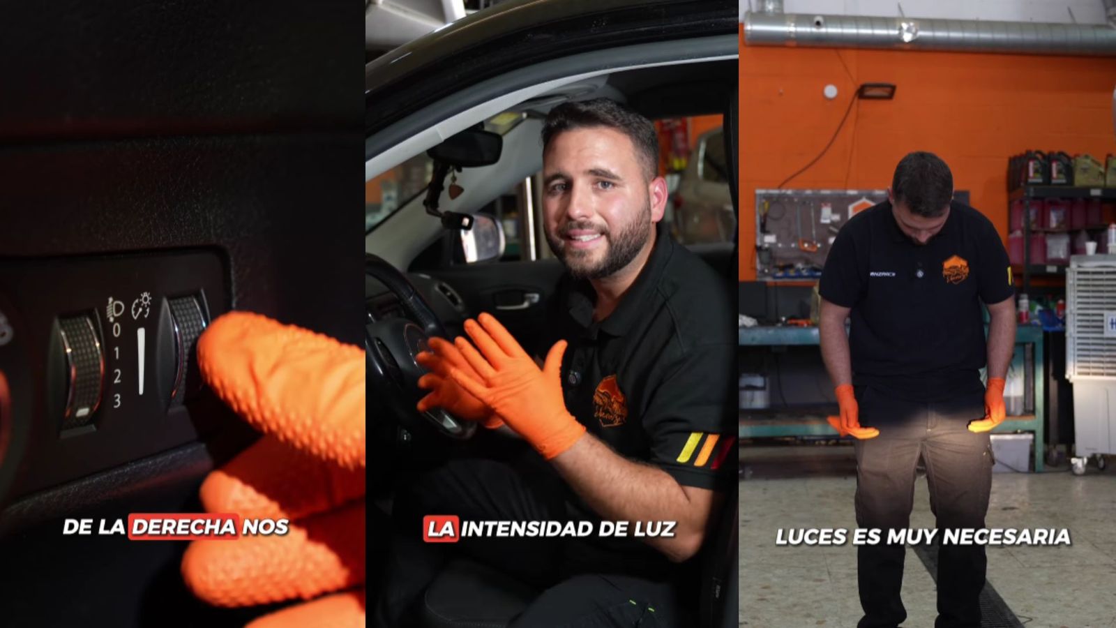 El mecánico sevillano Juan José Ebenezer explica la importancia de regular las luces durante la noche o cuando llevamos carga.