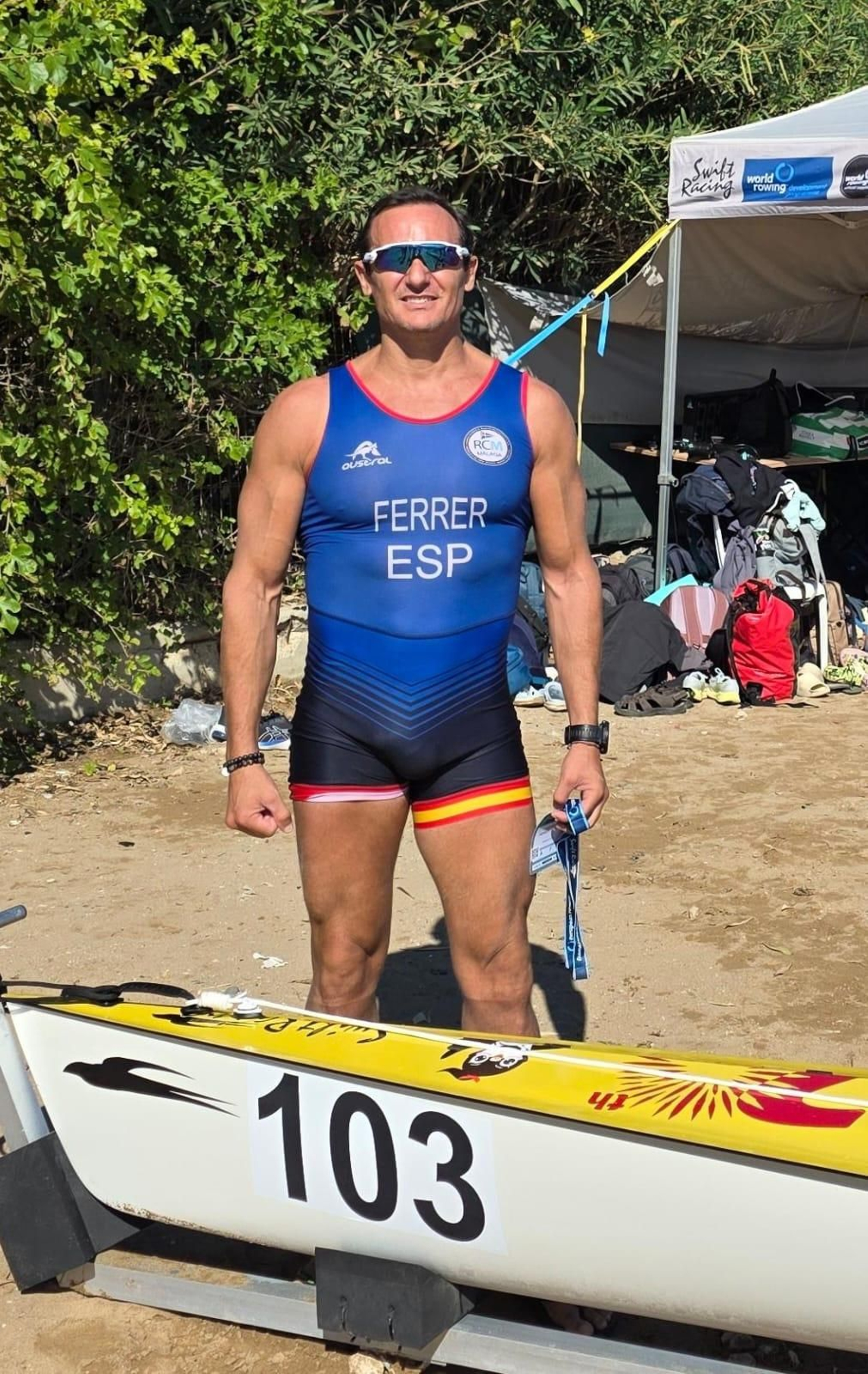 Tres medallas malagueñas en  el Campeonato de Europa de remo de mar