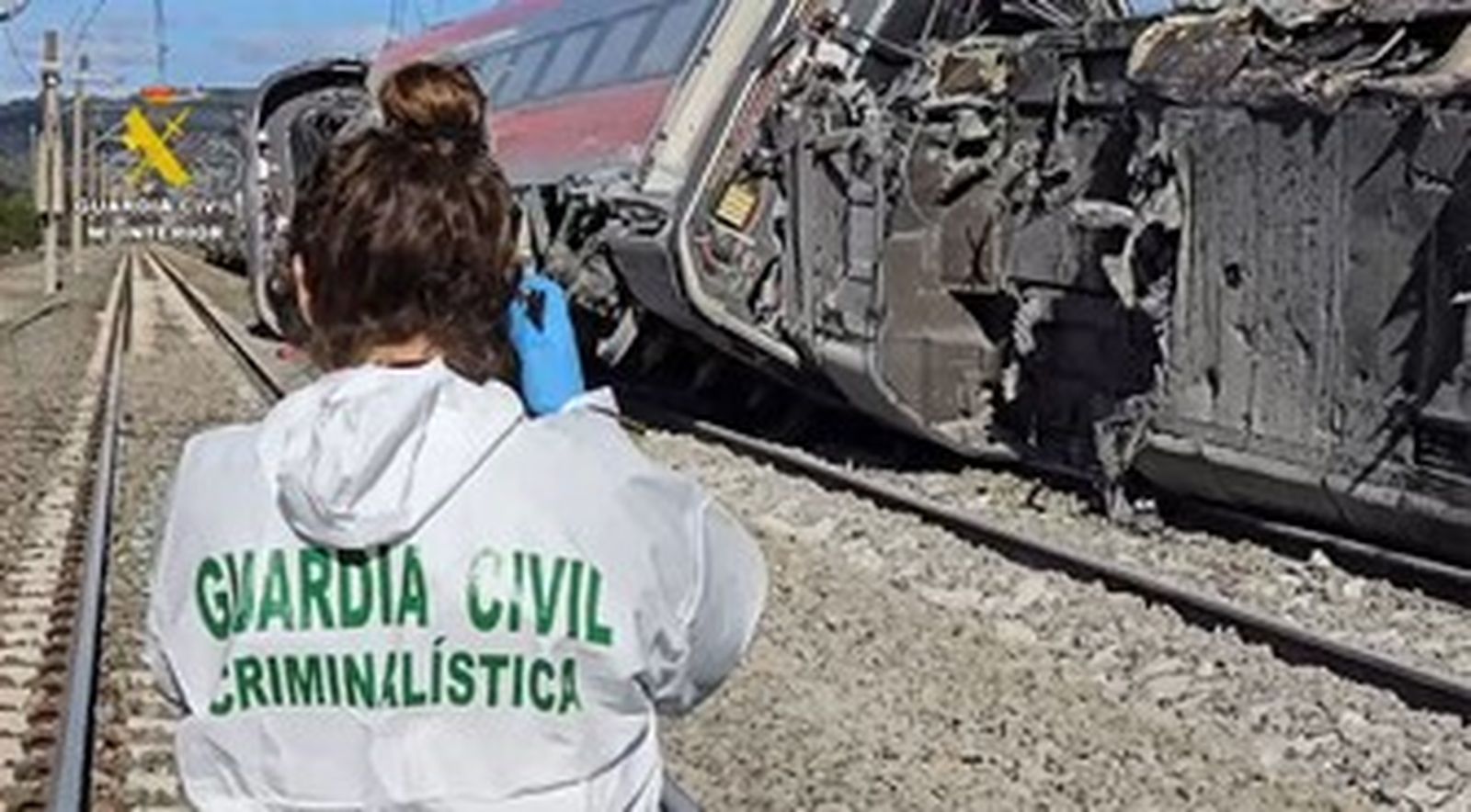 Uno de los trenes accidentados.