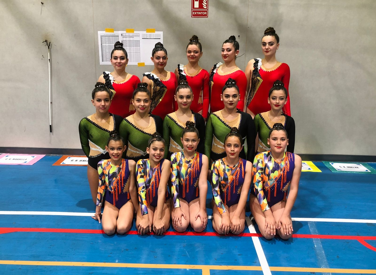 Los tres conjuntos del club de Tesorillo en Alhaurín