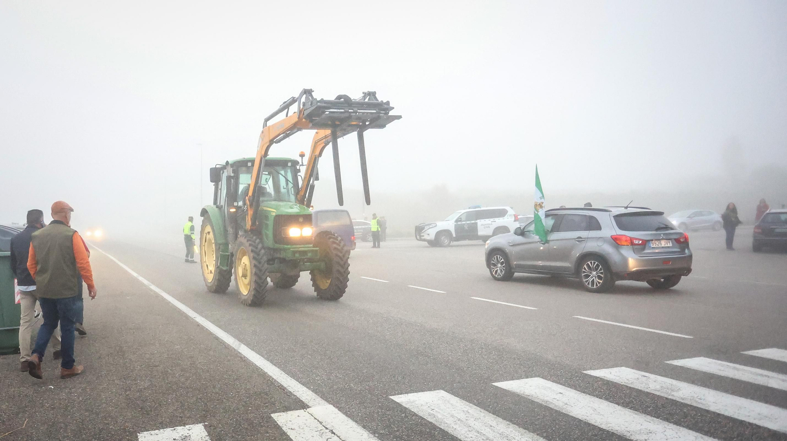 Agricultores de Jerez marchan hacia Algeciras