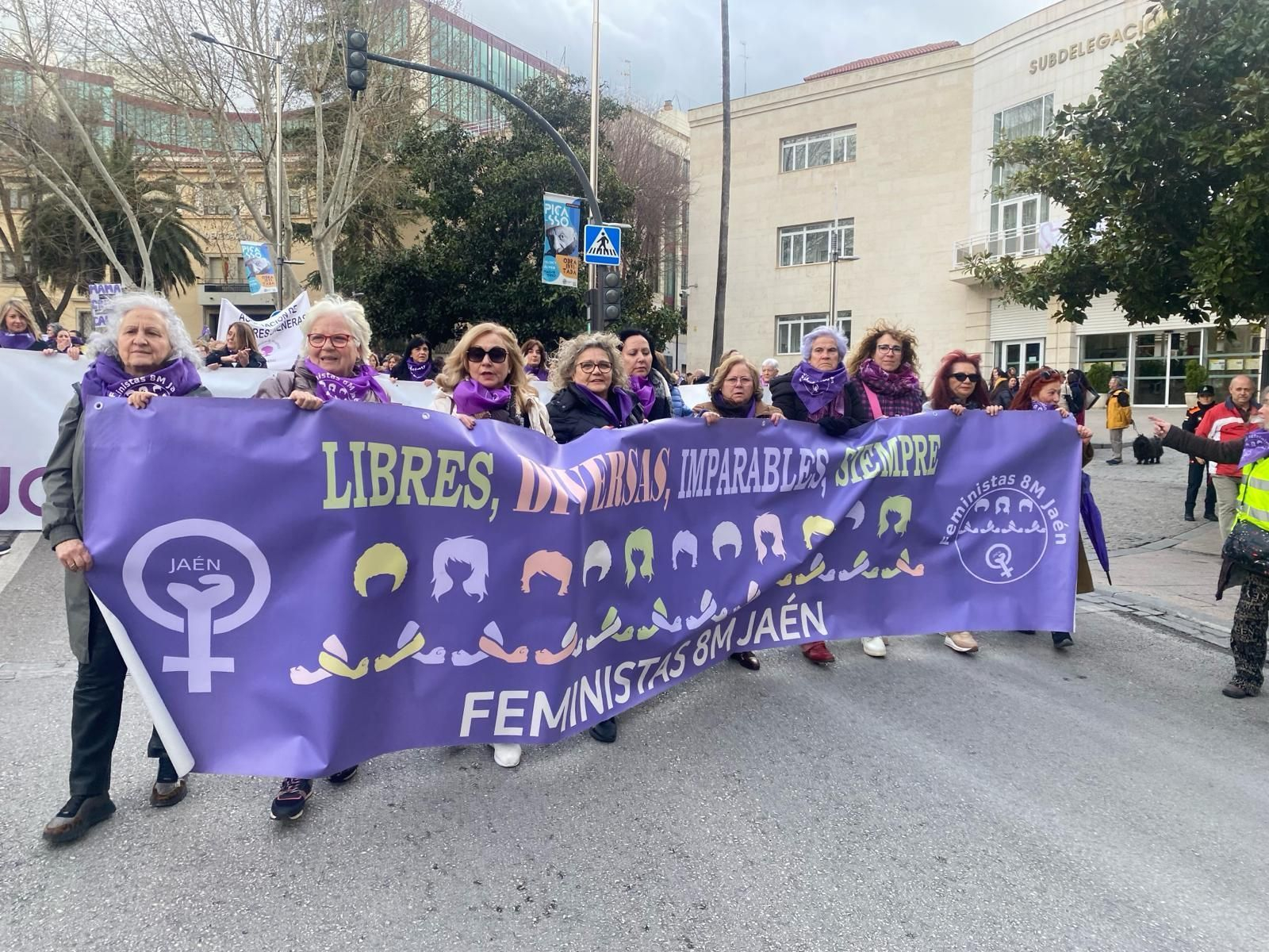Manifestación del Día Internacional de la Mujer en Jaén.