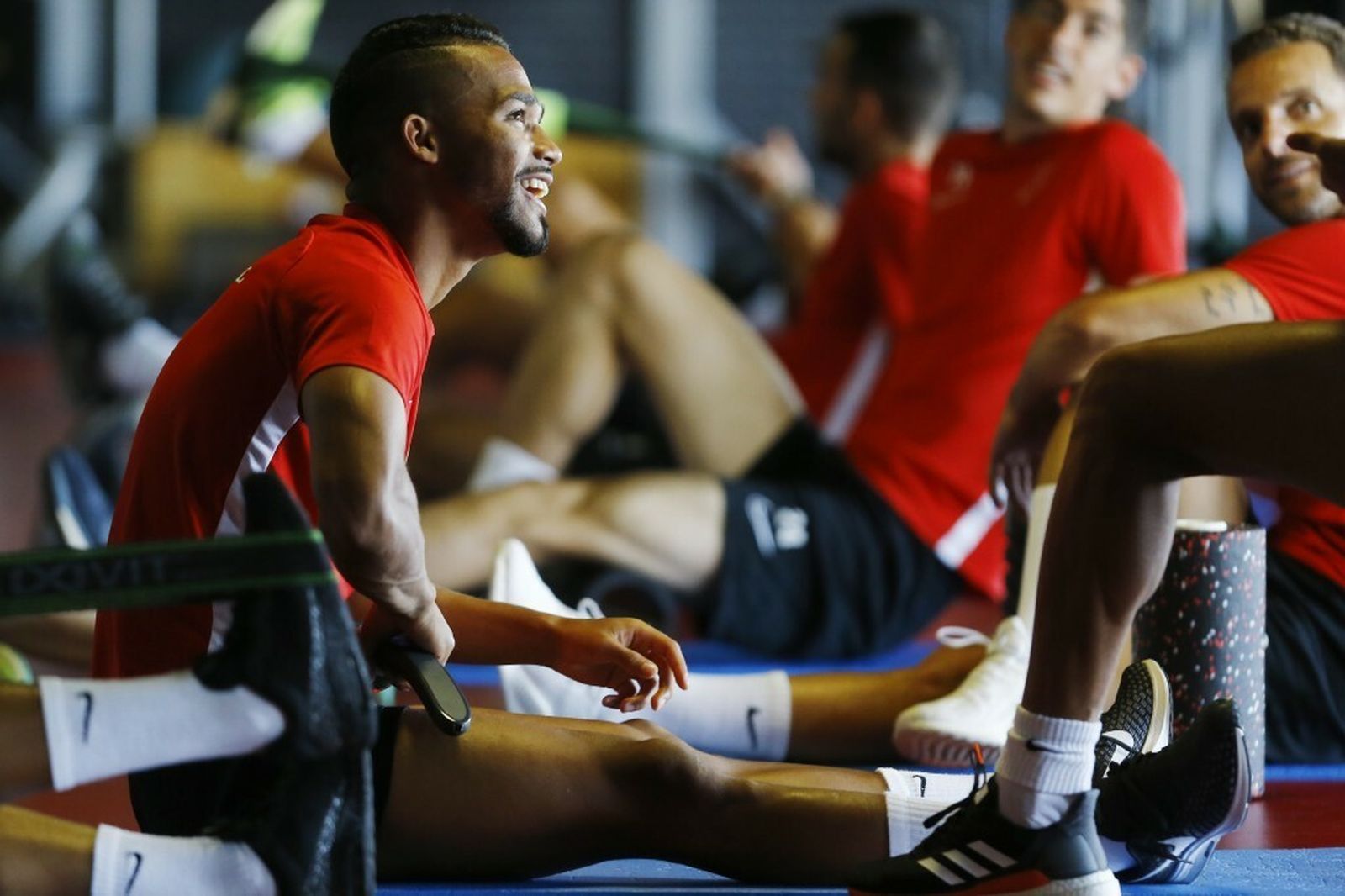 Yangel Herrera en la sesión de recuperación del pasado lunes