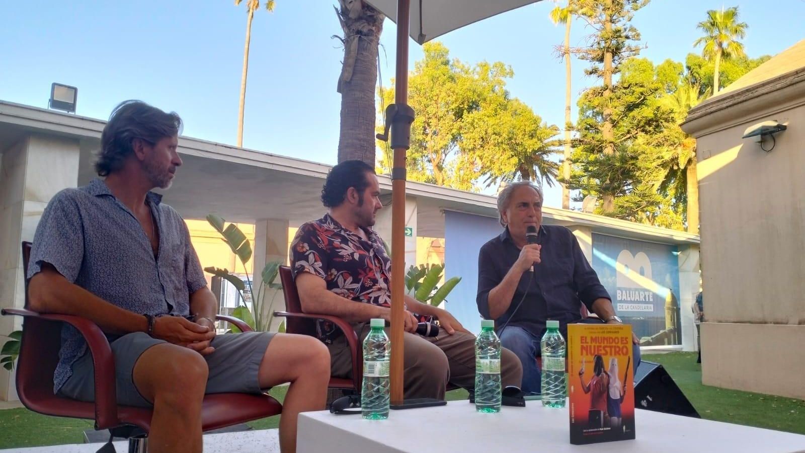 Alberto López y Alfonso Sánchez, durante un momento de la presentación junto al Selu.
