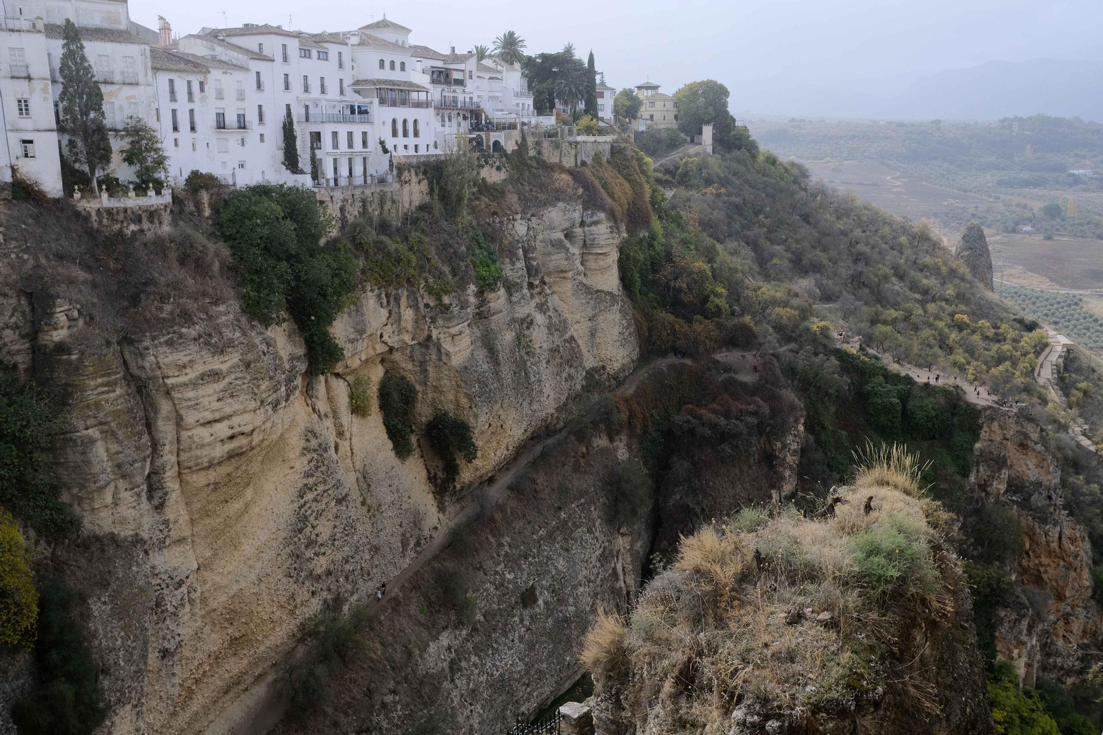 Casco antiguo de Ronda en la zona próxima al Tajo